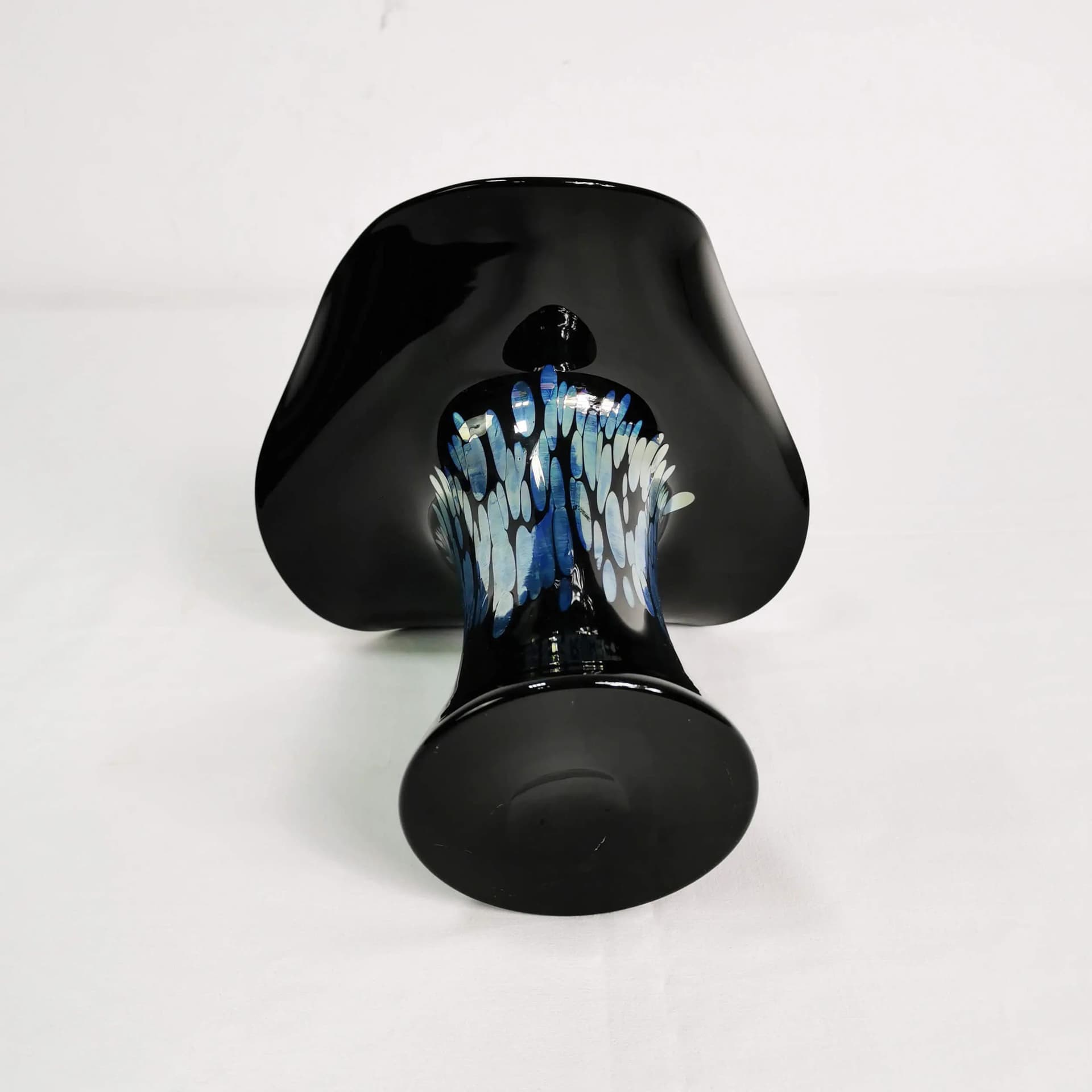 Vase, iridescent black glass, by E. Eisch, Germany, 1970s. - 336606