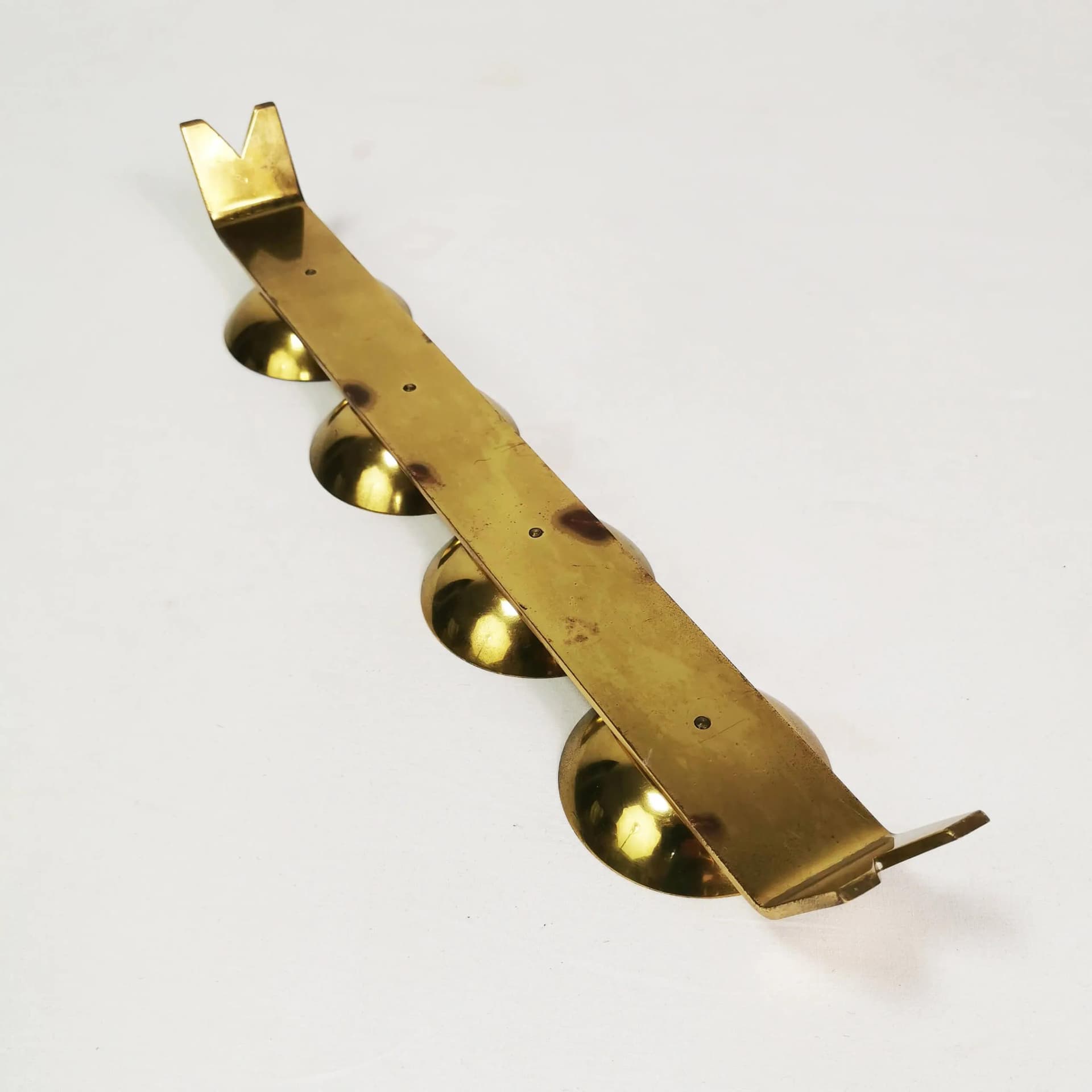 Modernist candleholder, gold brass, Germany, 1960s - 336569
