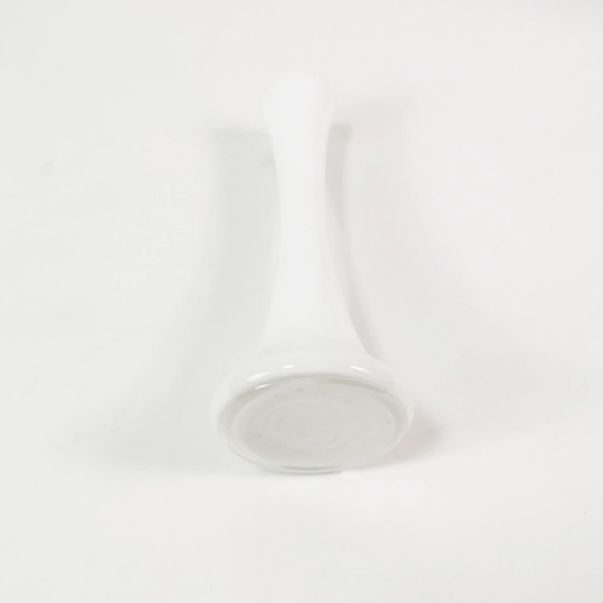 Vase Minimalist, white glass, Huta Alicja Tarnów, Poland, 1980s. - 336477