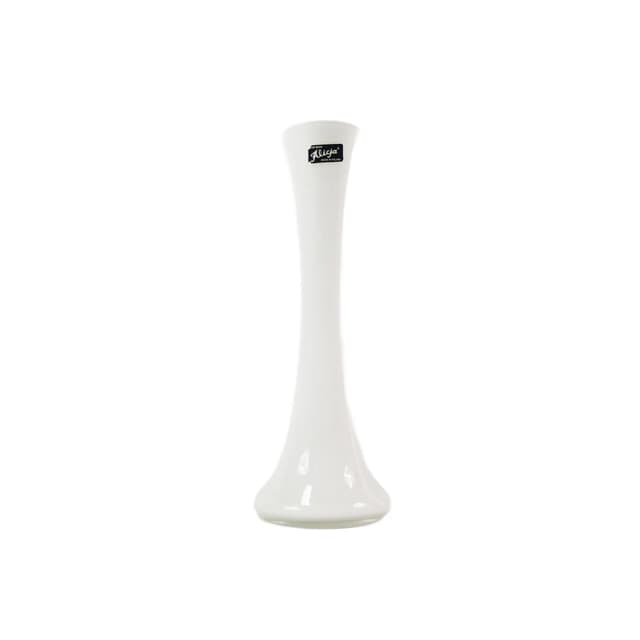 Vase Minimalist, white glass, Huta Alicja Tarnów, Poland, 1980s. - DIMENSION