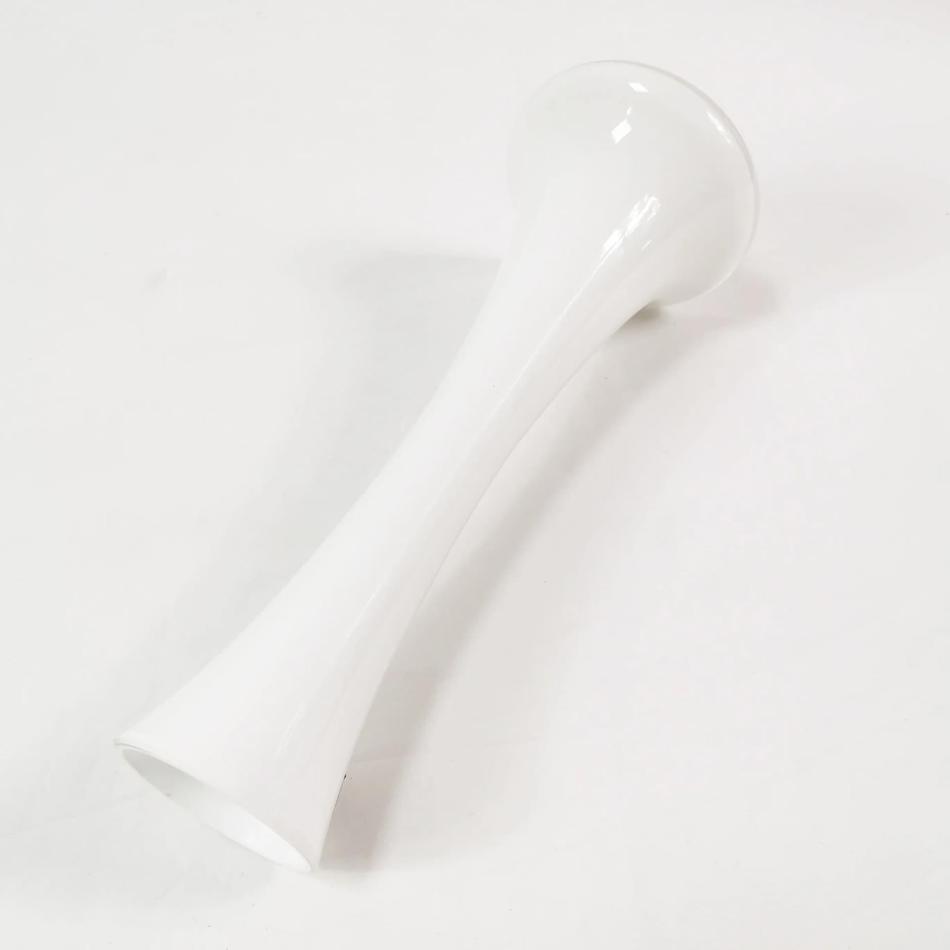 Vase Minimalist, white glass, Huta Alicja Tarnów, Poland, 1980s. - 336471