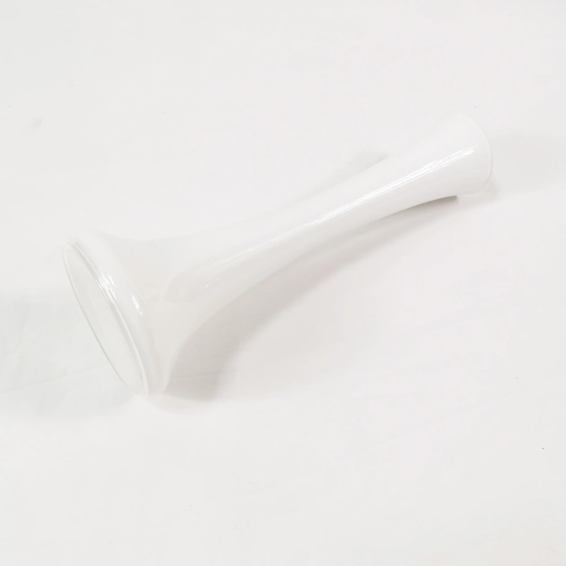 Vase Minimalist, white glass, Huta Alicja Tarnów, Poland, 1980s. - 336472