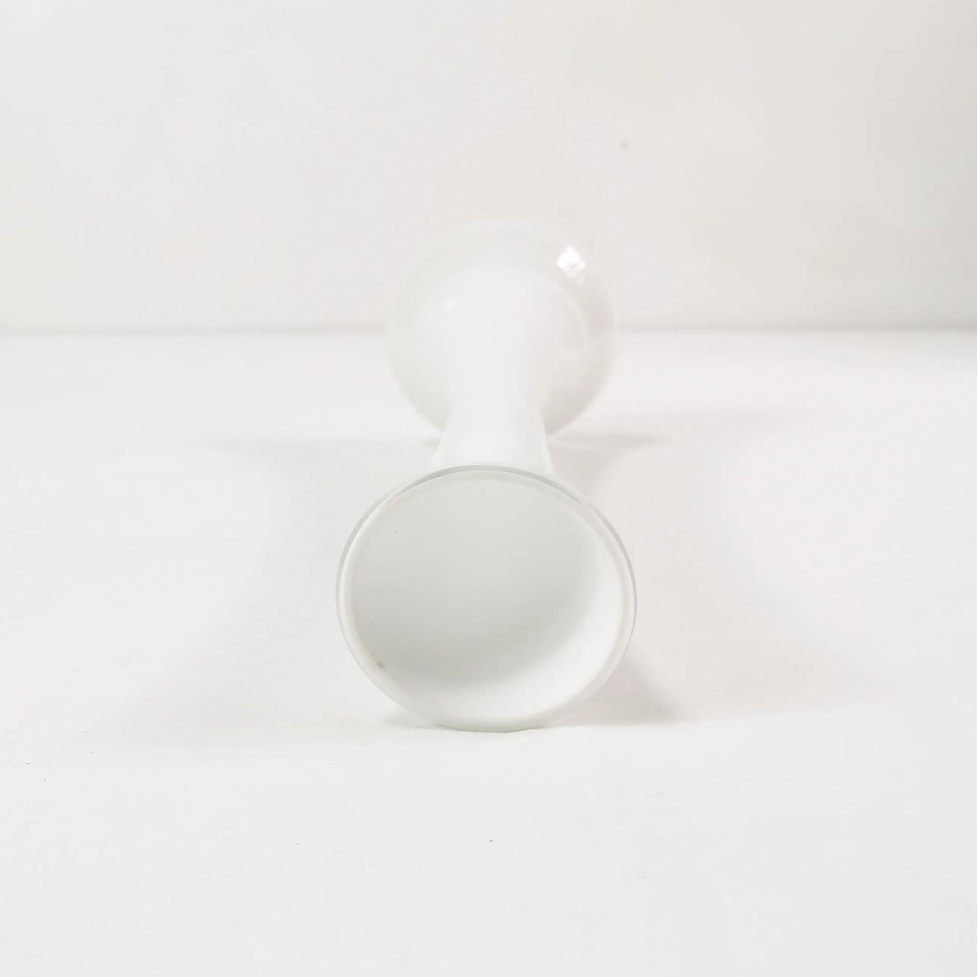 Vase Minimalist, white glass, Huta Alicja Tarnów, Poland, 1980s. - 336476