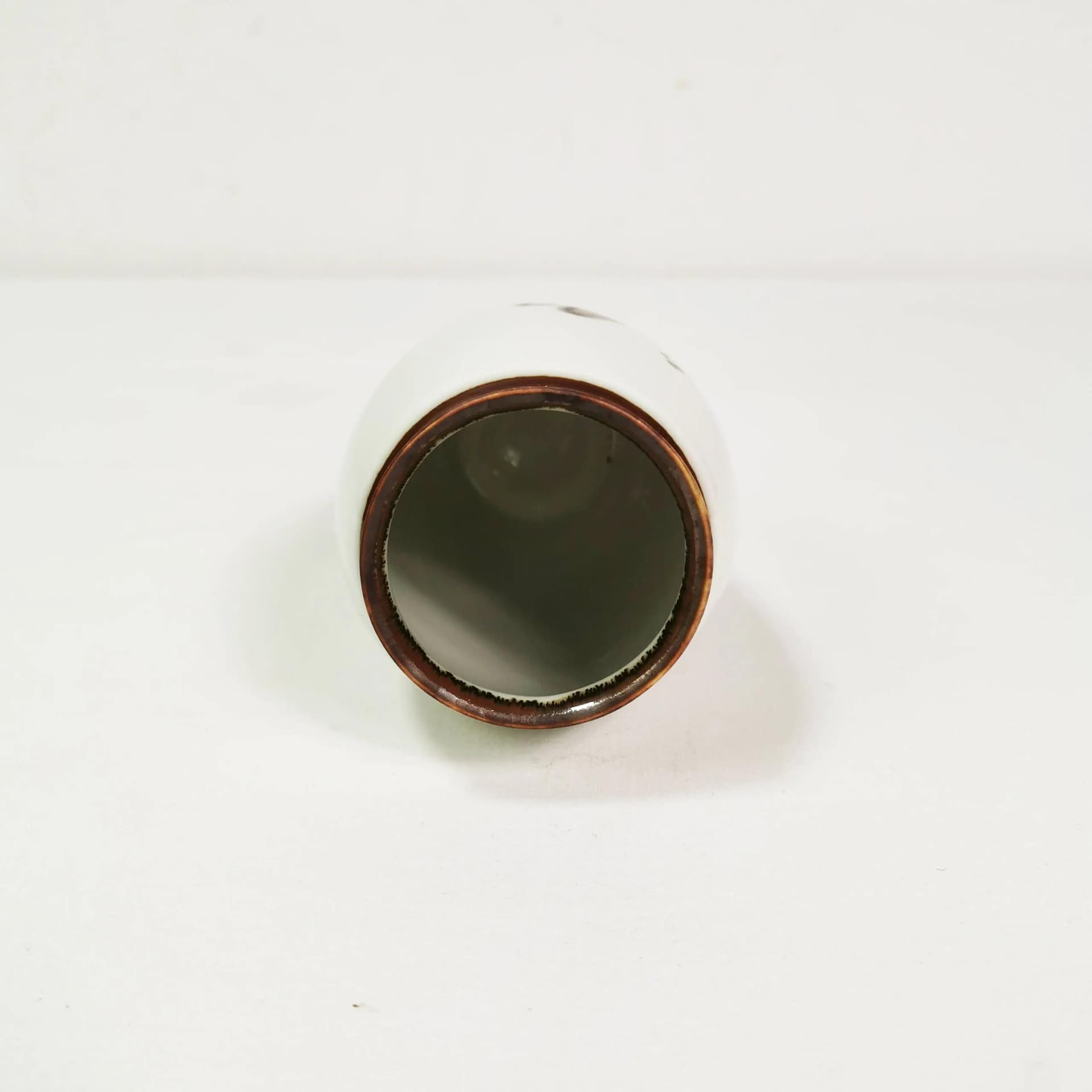 Porcelain vase, white brown, B&G Copenhagen, Denmark, 1960s. - 336452
