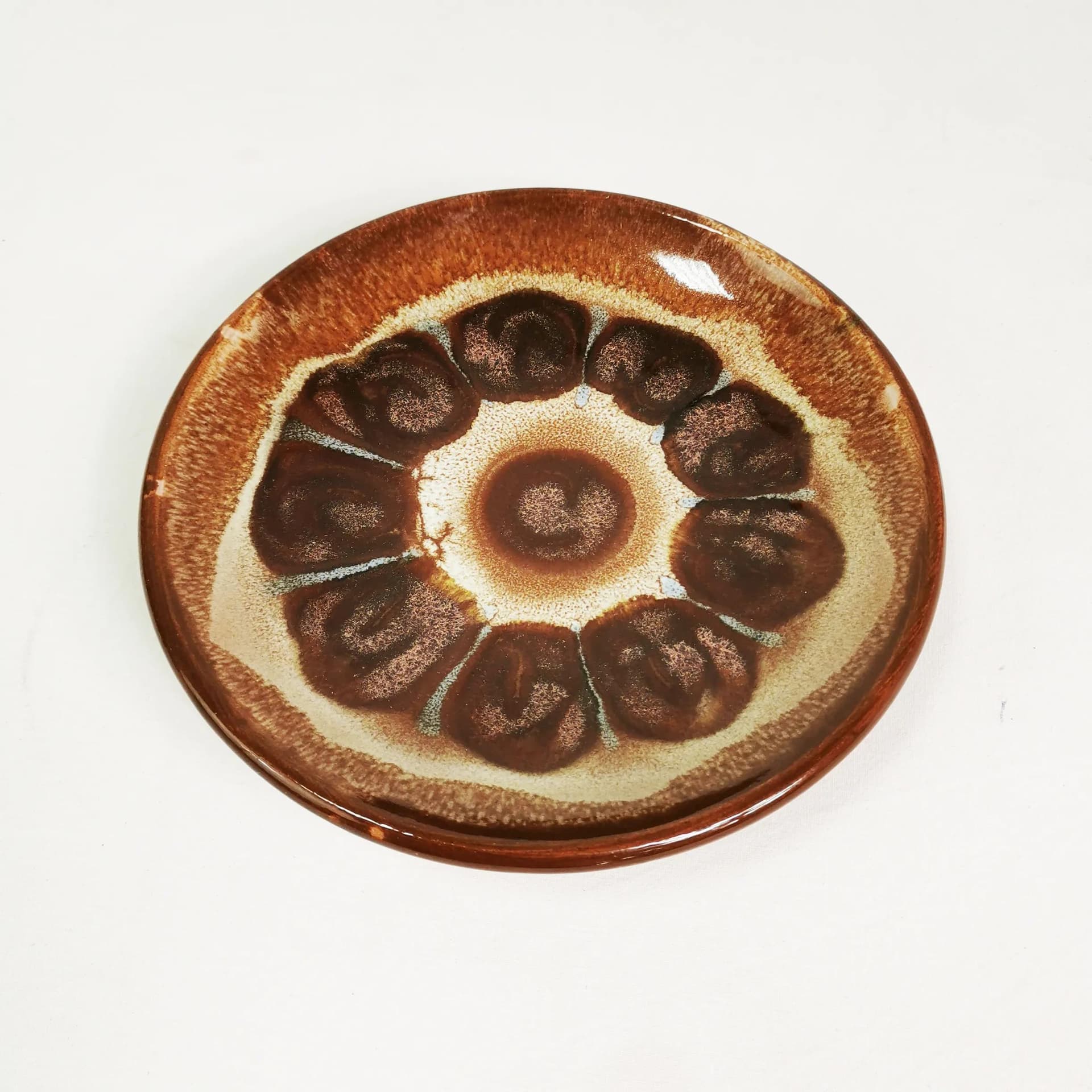 Wall Plate, Łysa Góra, brown, ceramics, Poland, 1960s - 336431