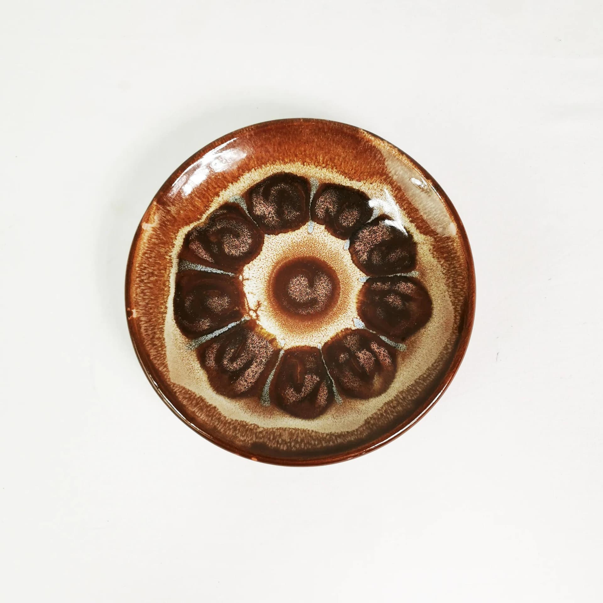 Wall Plate, Łysa Góra, brown, ceramics, Poland, 1960s - 336433
