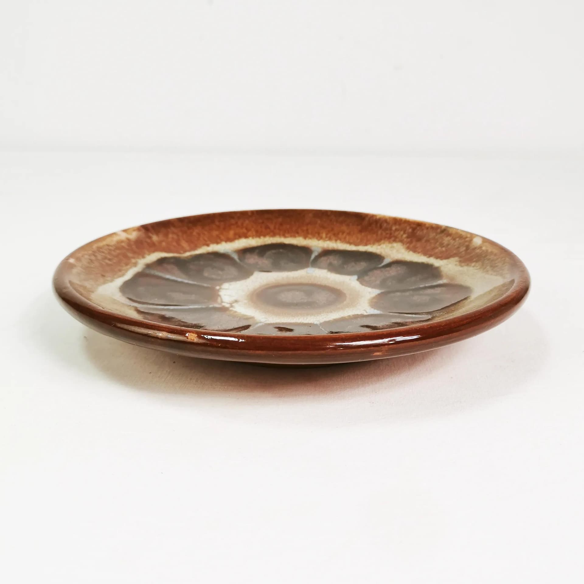 Wall Plate, Łysa Góra, brown, ceramics, Poland, 1960s - 336429