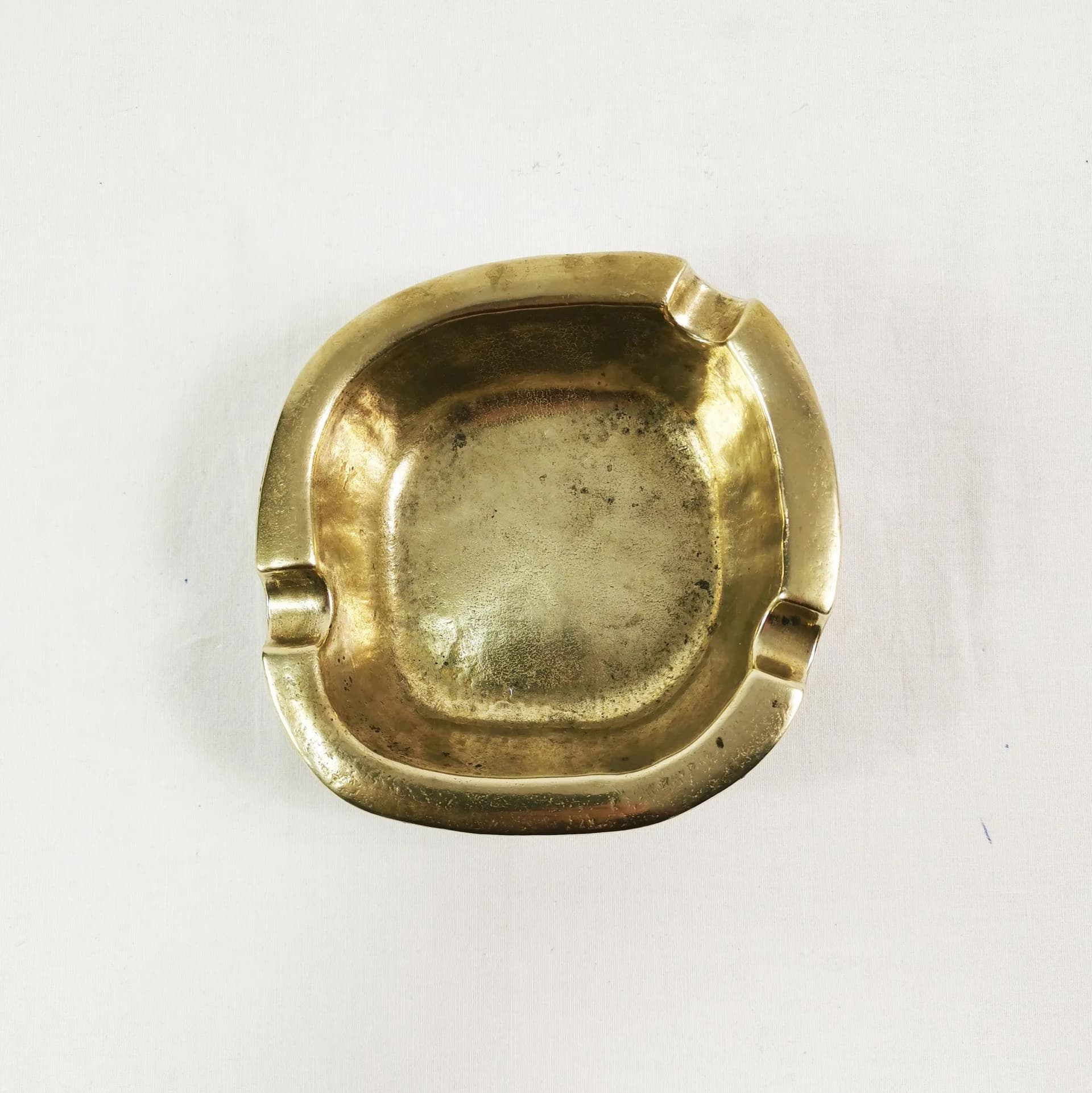 Popielnica Art Deco, mosiądz złoty, Niemcy, lata 60. - 340006