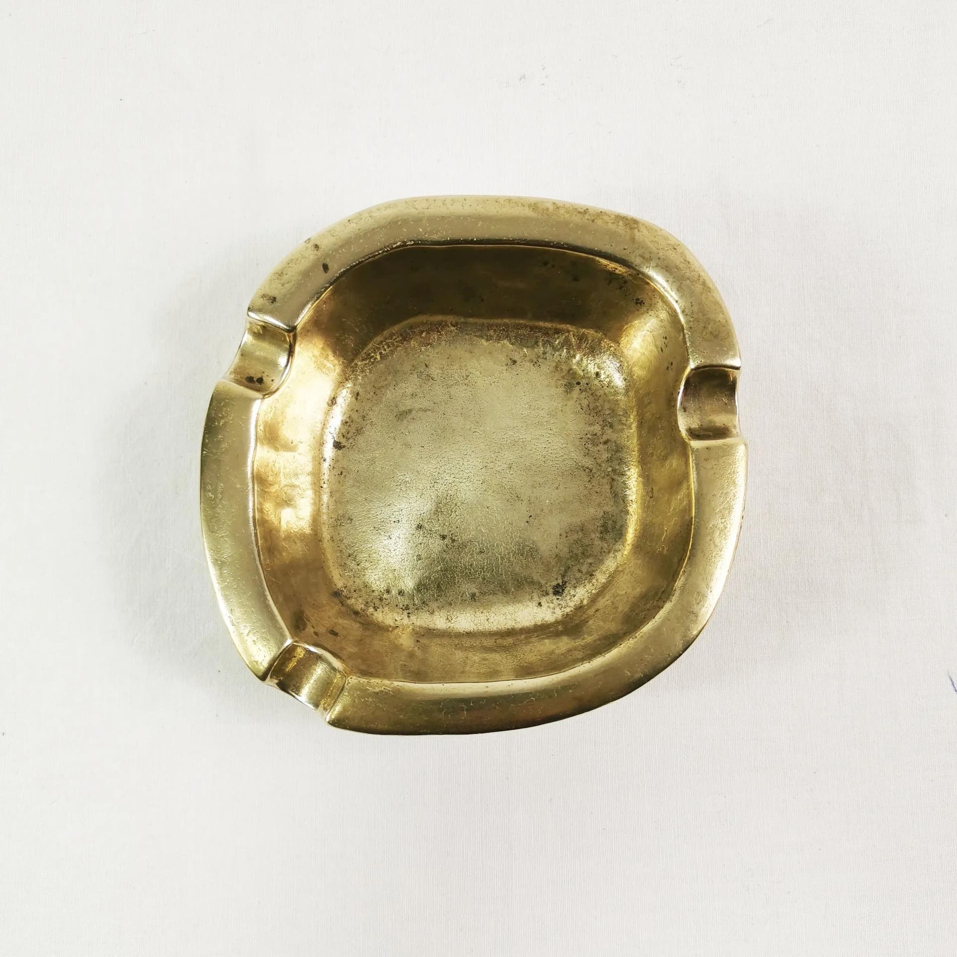 Popielnica Art Deco, mosiądz złoty, Niemcy, lata 60. - 340003