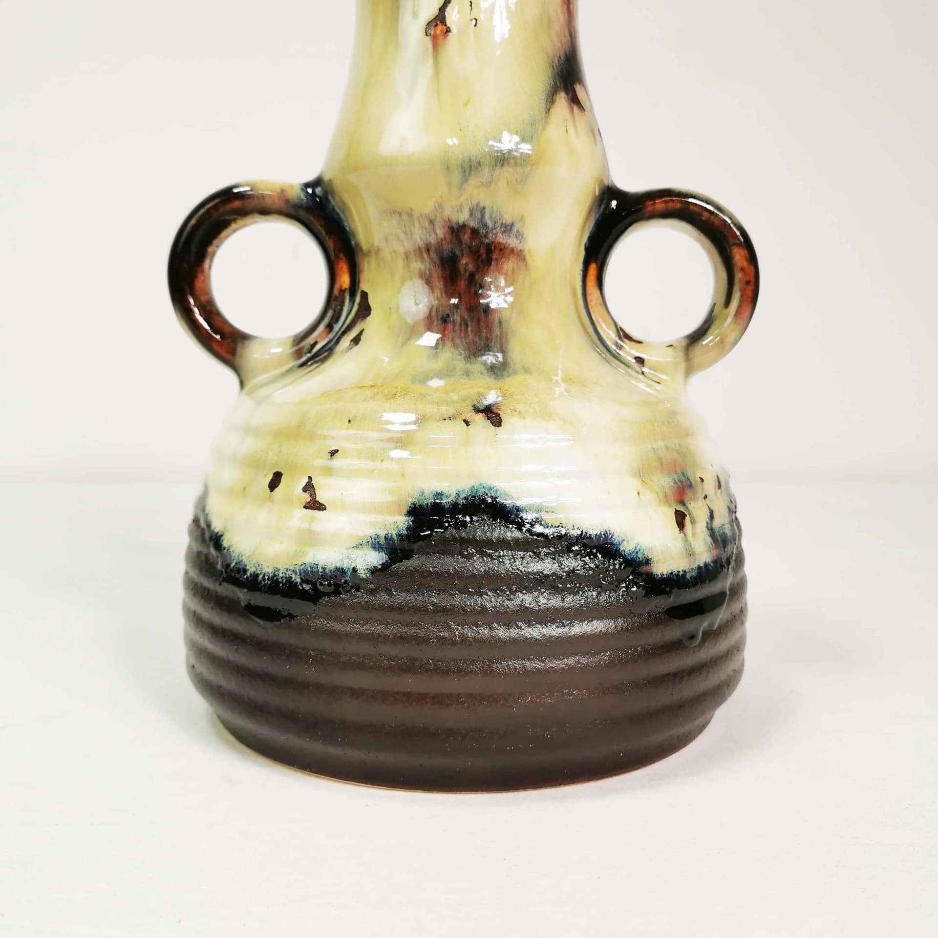 Vase, multicolor stoneware, Germany, 1960s. - 337682