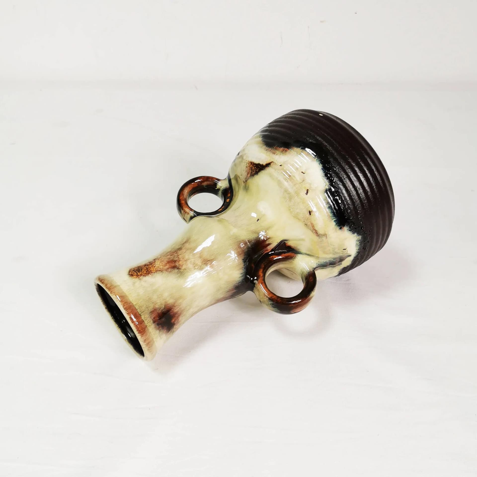 Vase, multicolor stoneware, Germany, 1960s. - 337676
