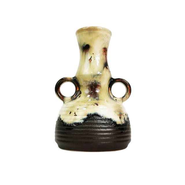 Vase, multicolor stoneware, Germany, 1960s. - DIMENSION