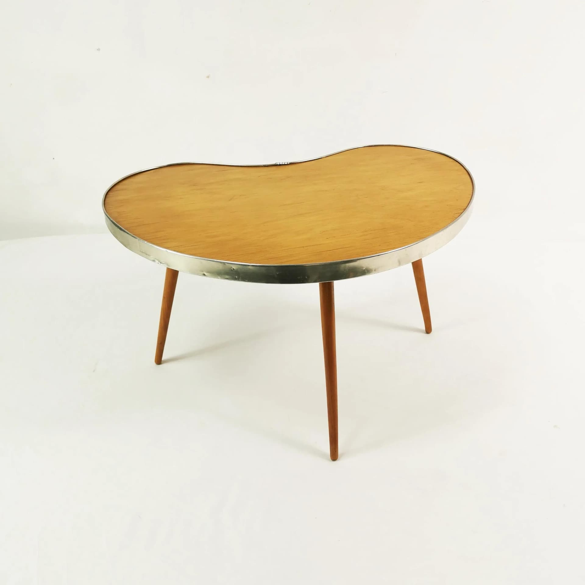 Plant Stand Table Akti, brown, beech, metal, Germany, 1960s. - 337605