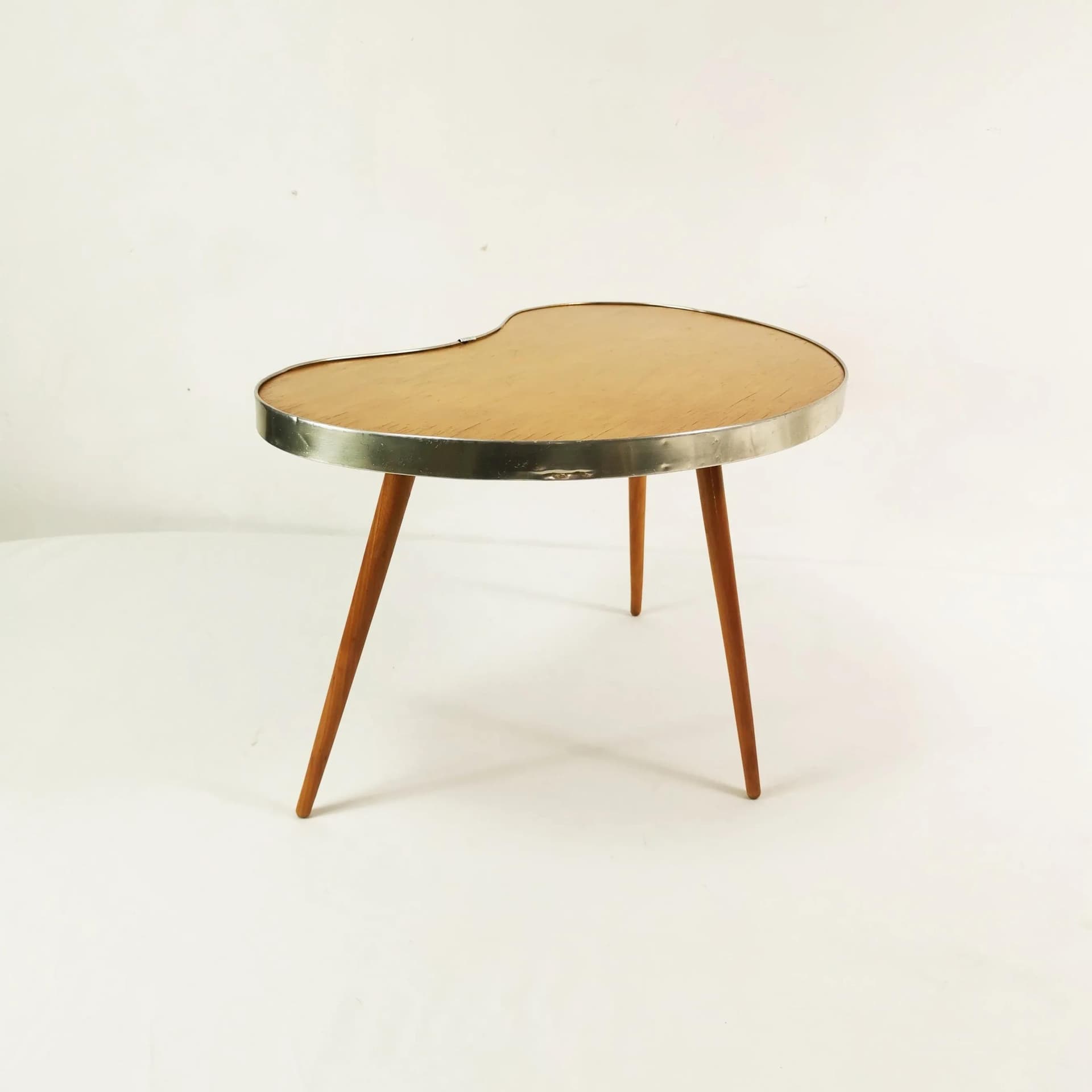 Plant Stand Table Akti, brown, beech, metal, Germany, 1960s. - 337608
