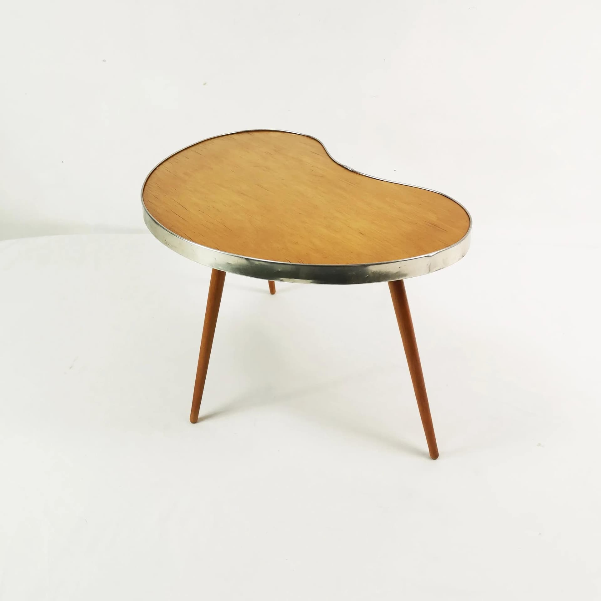 Plant Stand Table Akti, brown, beech, metal, Germany, 1960s. - 337607