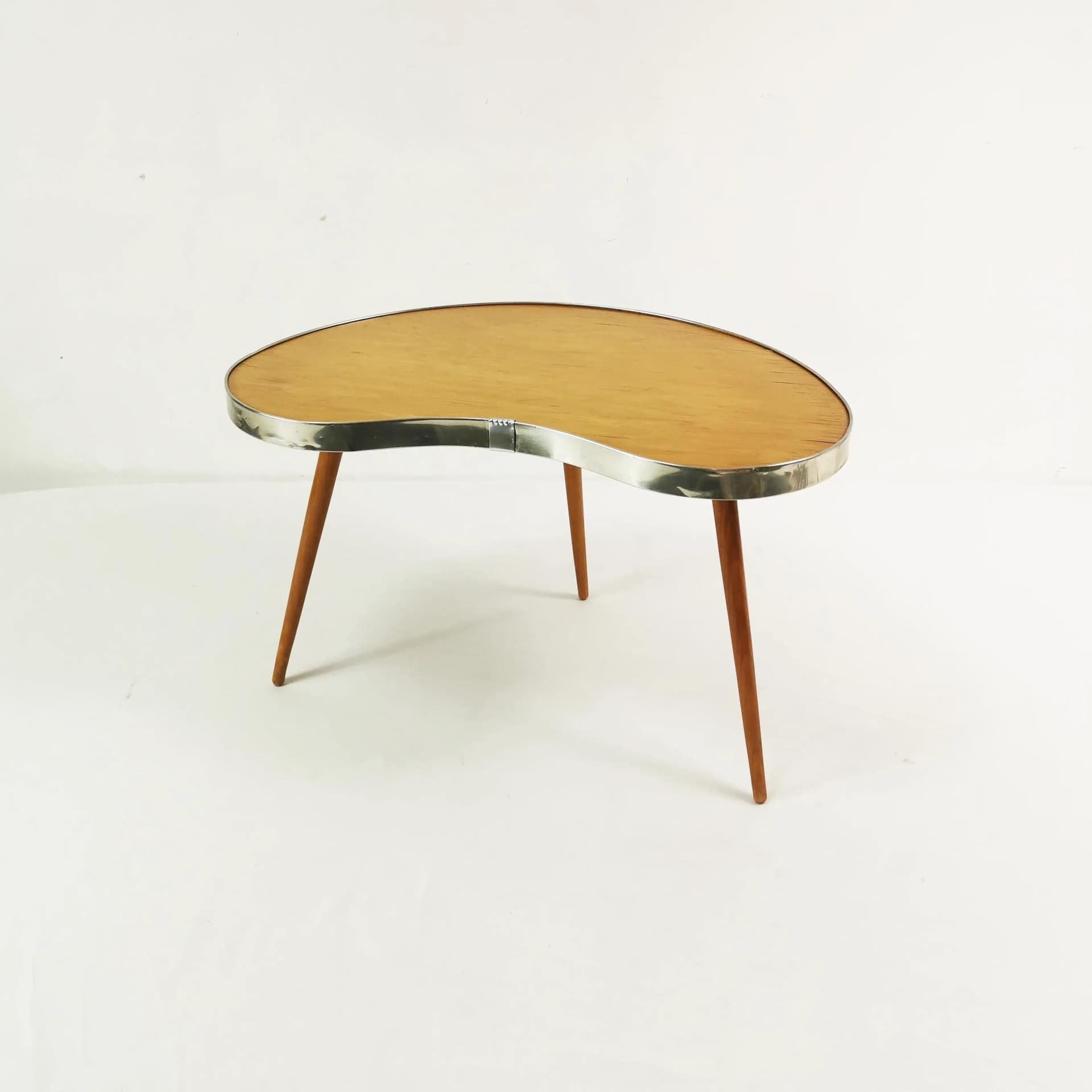 Plant Stand Table Akti, brown, beech, metal, Germany, 1960s. - 337615