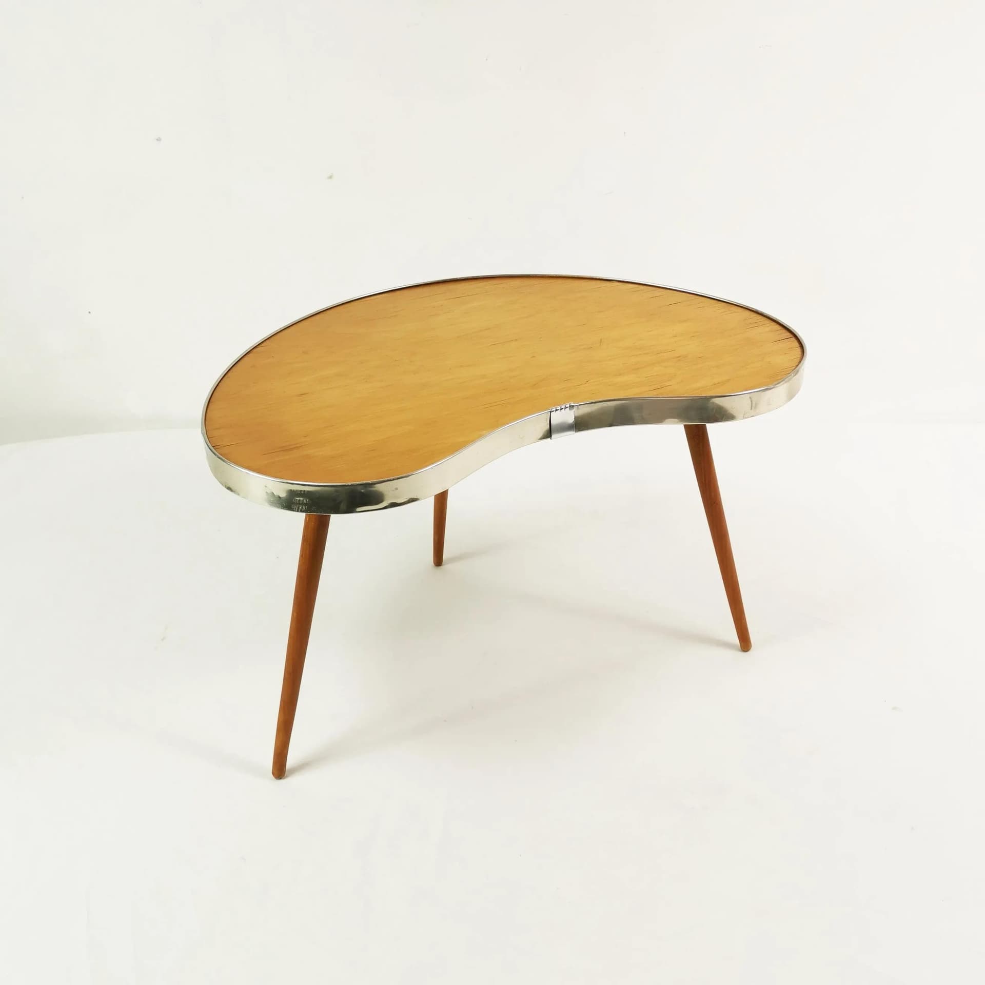 Plant Stand Table Akti, brown, beech, metal, Germany, 1960s. - 337613