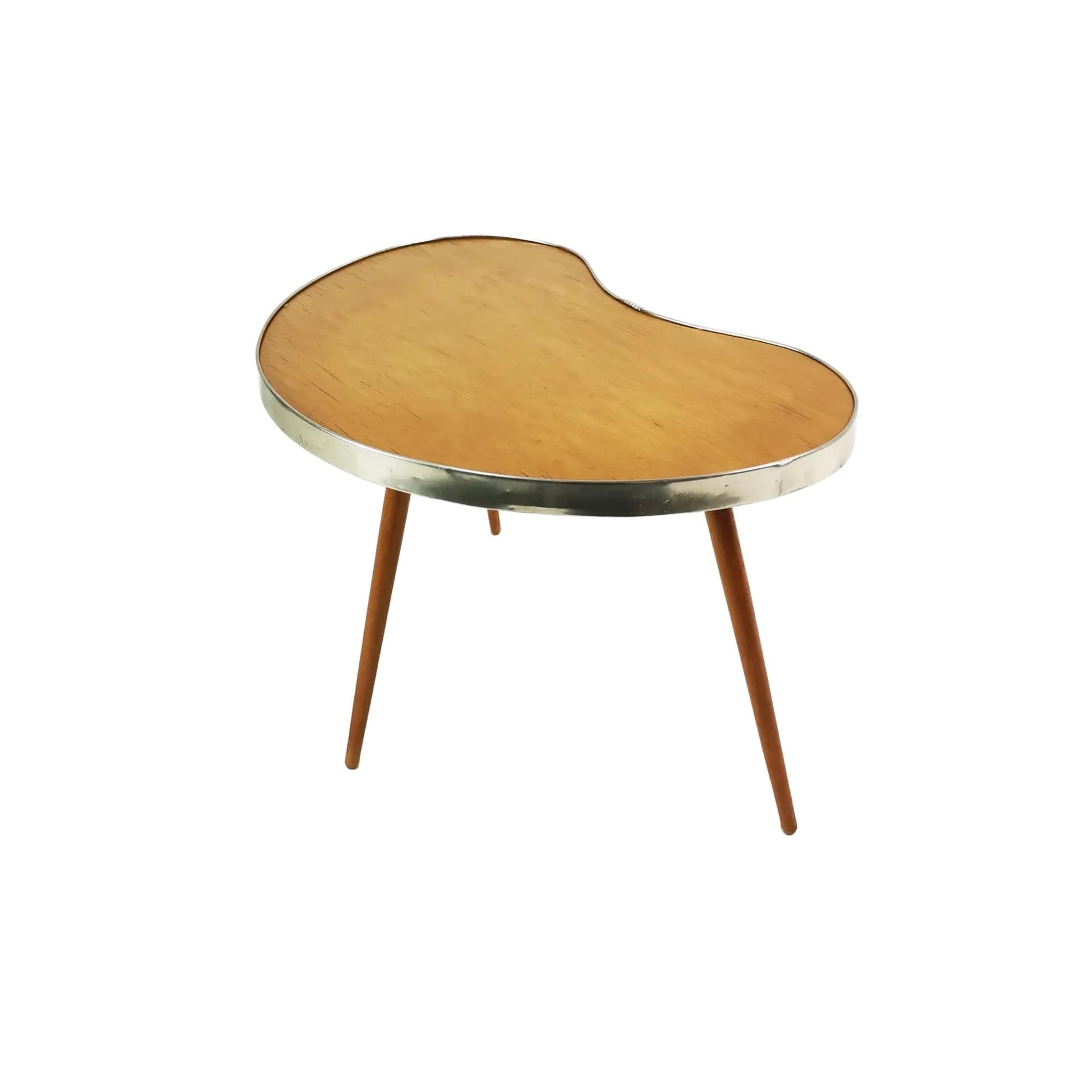 Plant Stand Table Akti, brown, beech, metal, Germany, 1960s.