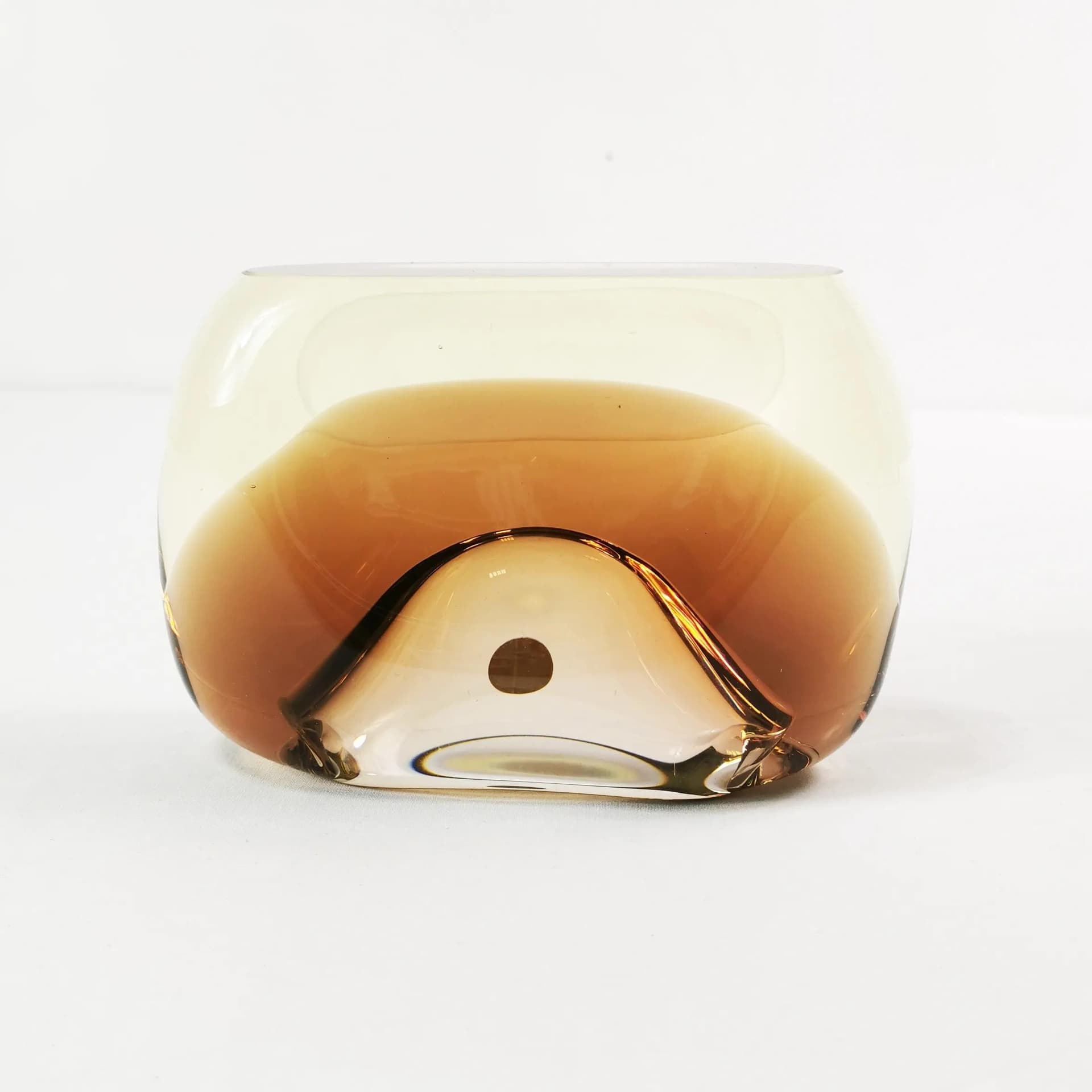 Popielnica Bohemian Art Glass, brązowy, szkło, proj. M. Klinger, Czechosłowacja, lata 60. - 337598