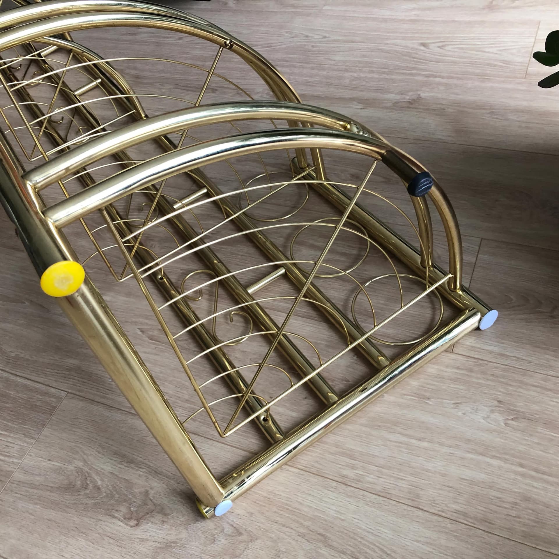 Etażerka narożna, złoty, metal, Niemcy, lata 80. - 25158