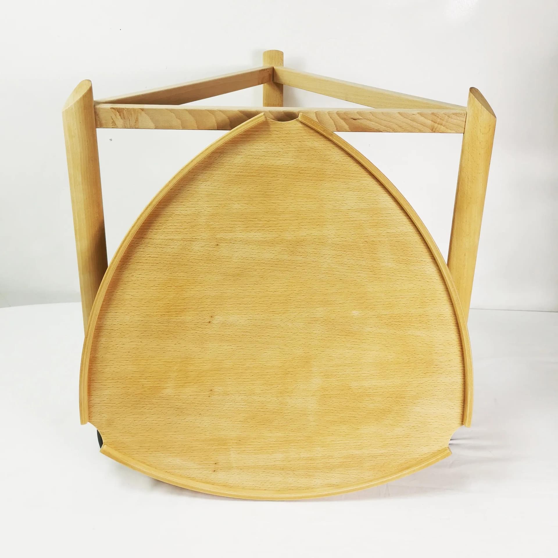 Side Table-Bar Cart, brown beech, Denmark, 1980s. - 337316