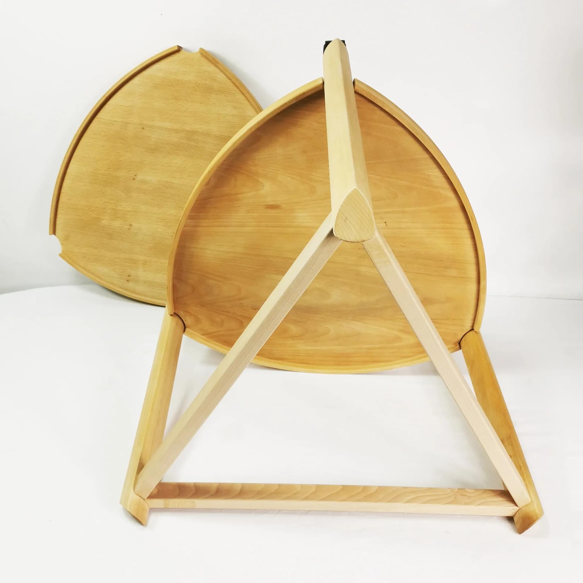 Side Table-Bar Cart, brown beech, Denmark, 1980s. - 337318