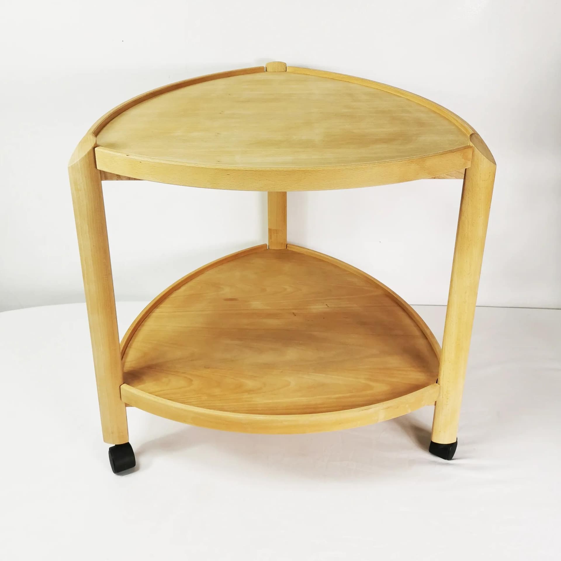 Side Table-Bar Cart, brown beech, Denmark, 1980s. - 337314