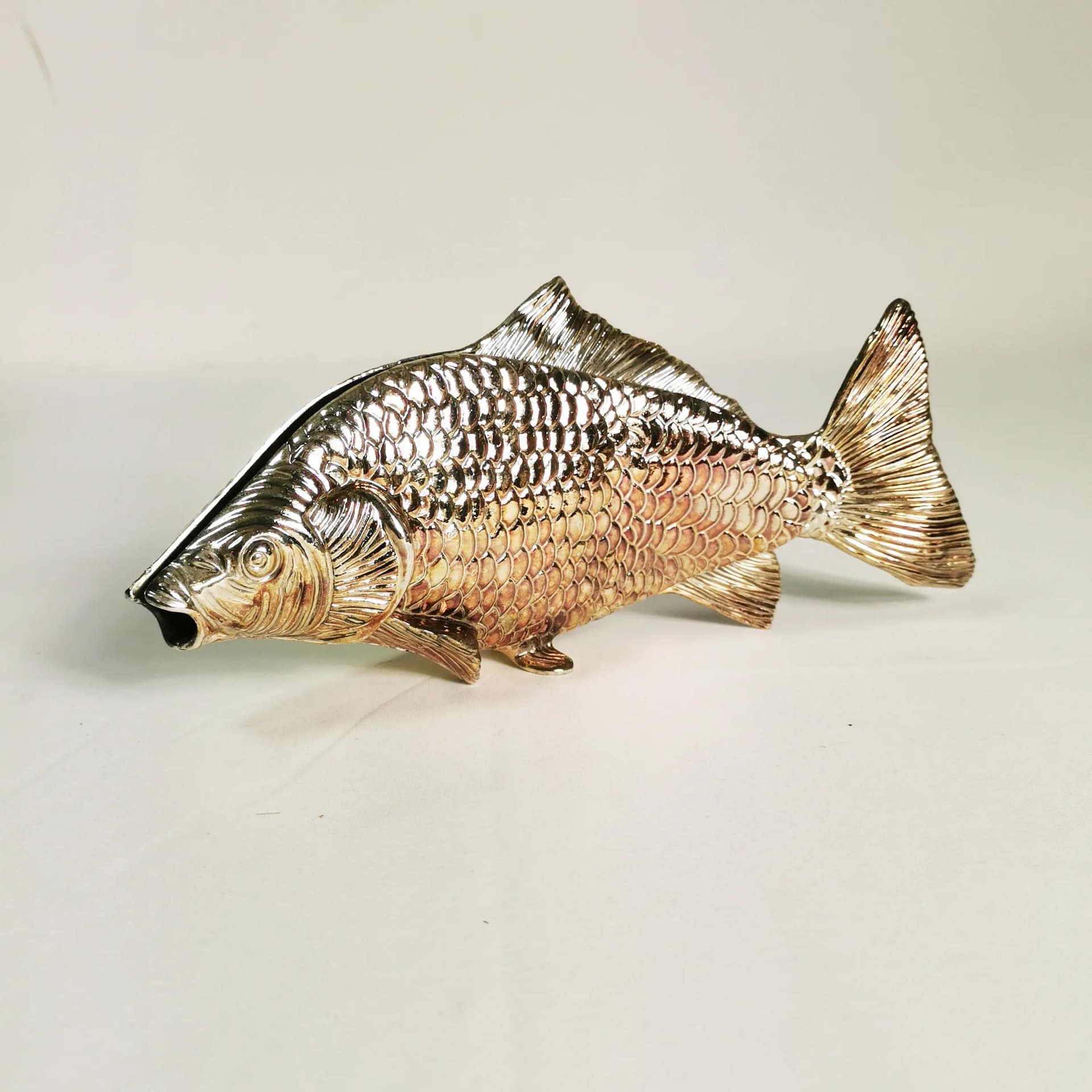 Serwetnik, srebro-złoto, metal srebrzony, Włochy, lata 60. - 337254
