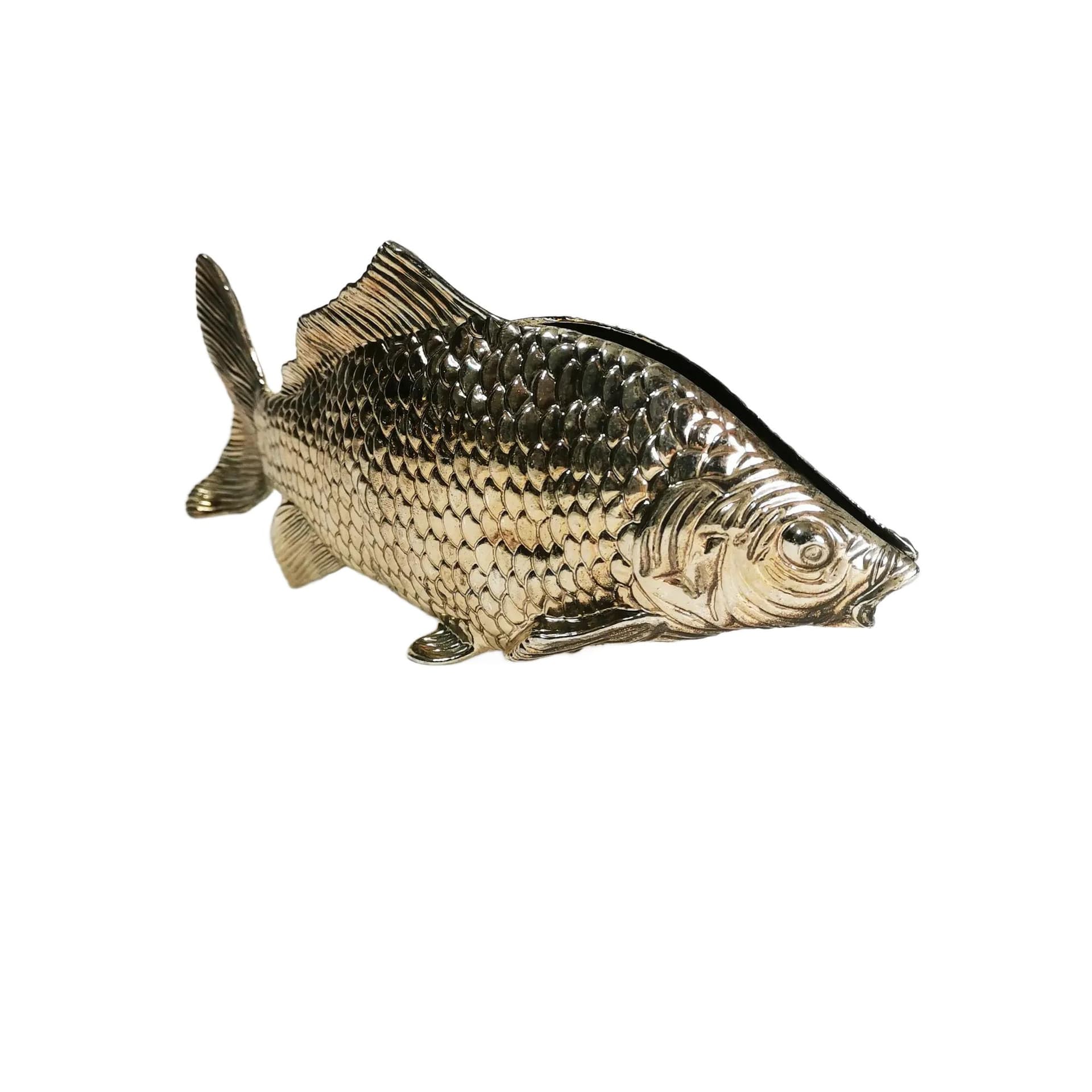 Serwetnik, srebro-złoto, metal srebrzony, Włochy, lata 60.