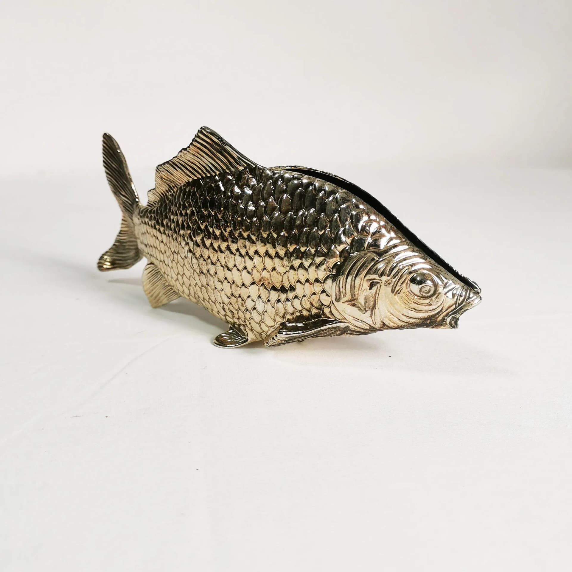 Serwetnik, srebro-złoto, metal srebrzony, Włochy, lata 60. - 337255