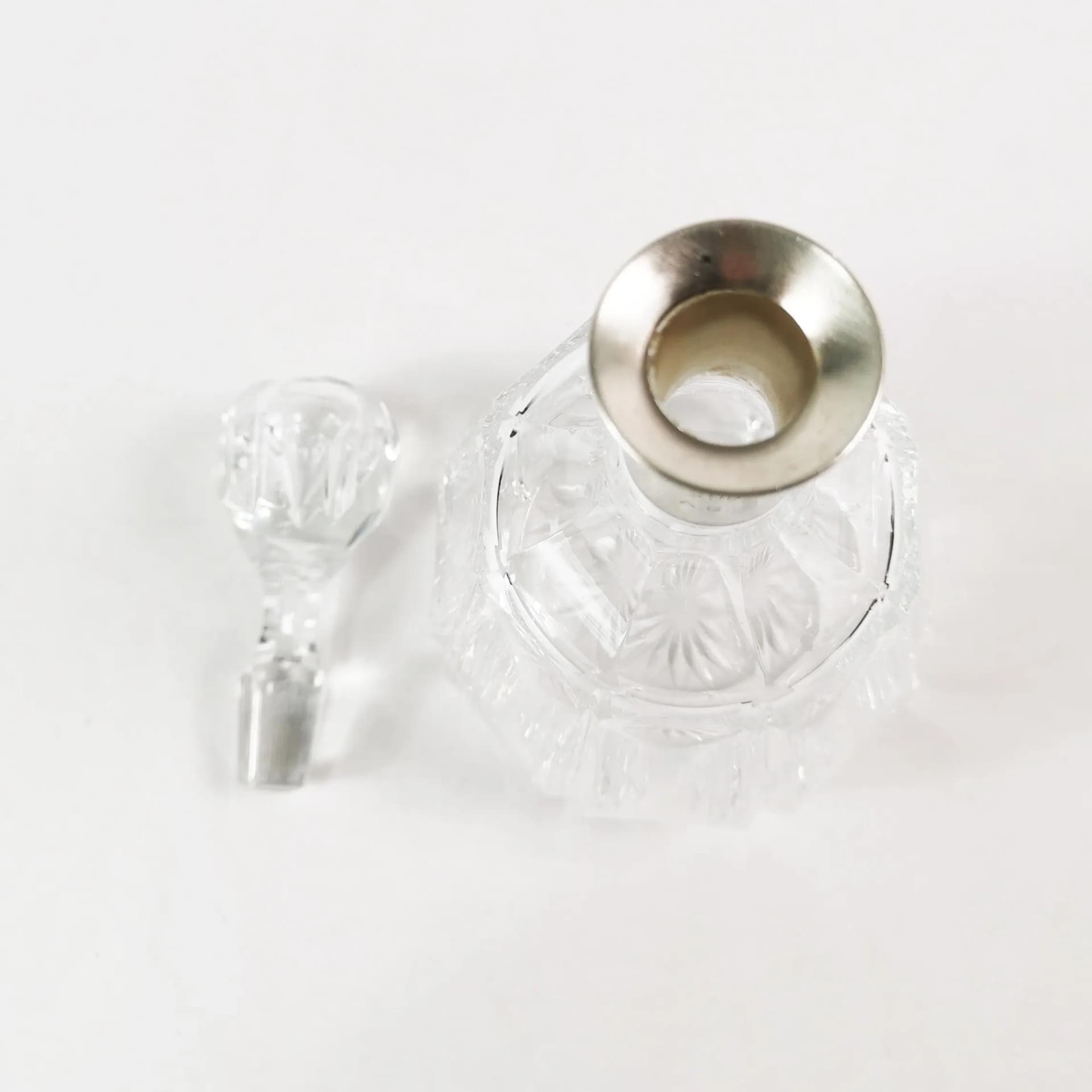 Decanter Art Deco, transparent crystal, silver, Germany, 1950s - 338867