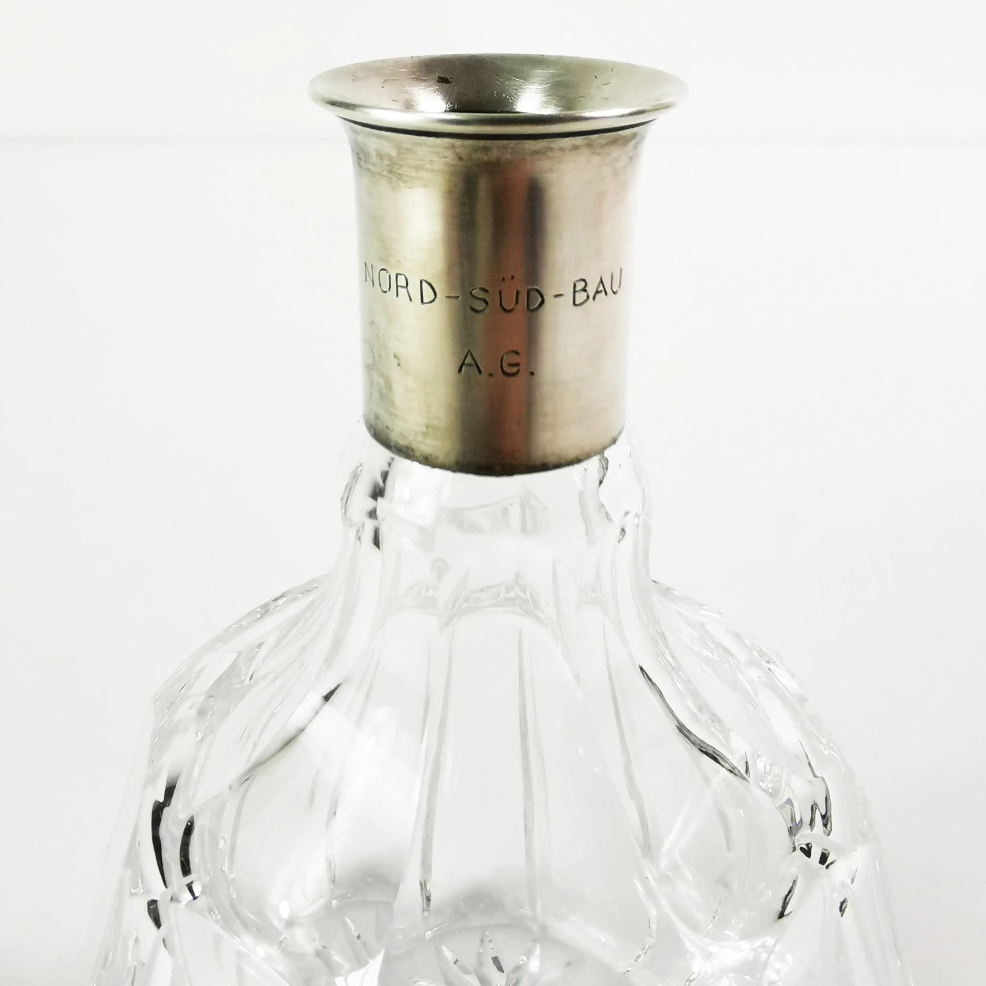 Decanter Art Deco, transparent crystal, silver, Germany, 1950s - 338868