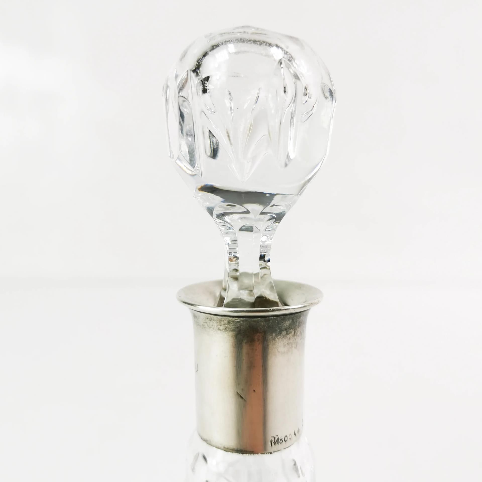 Decanter Art Deco, transparent crystal, silver, Germany, 1950s - 338862