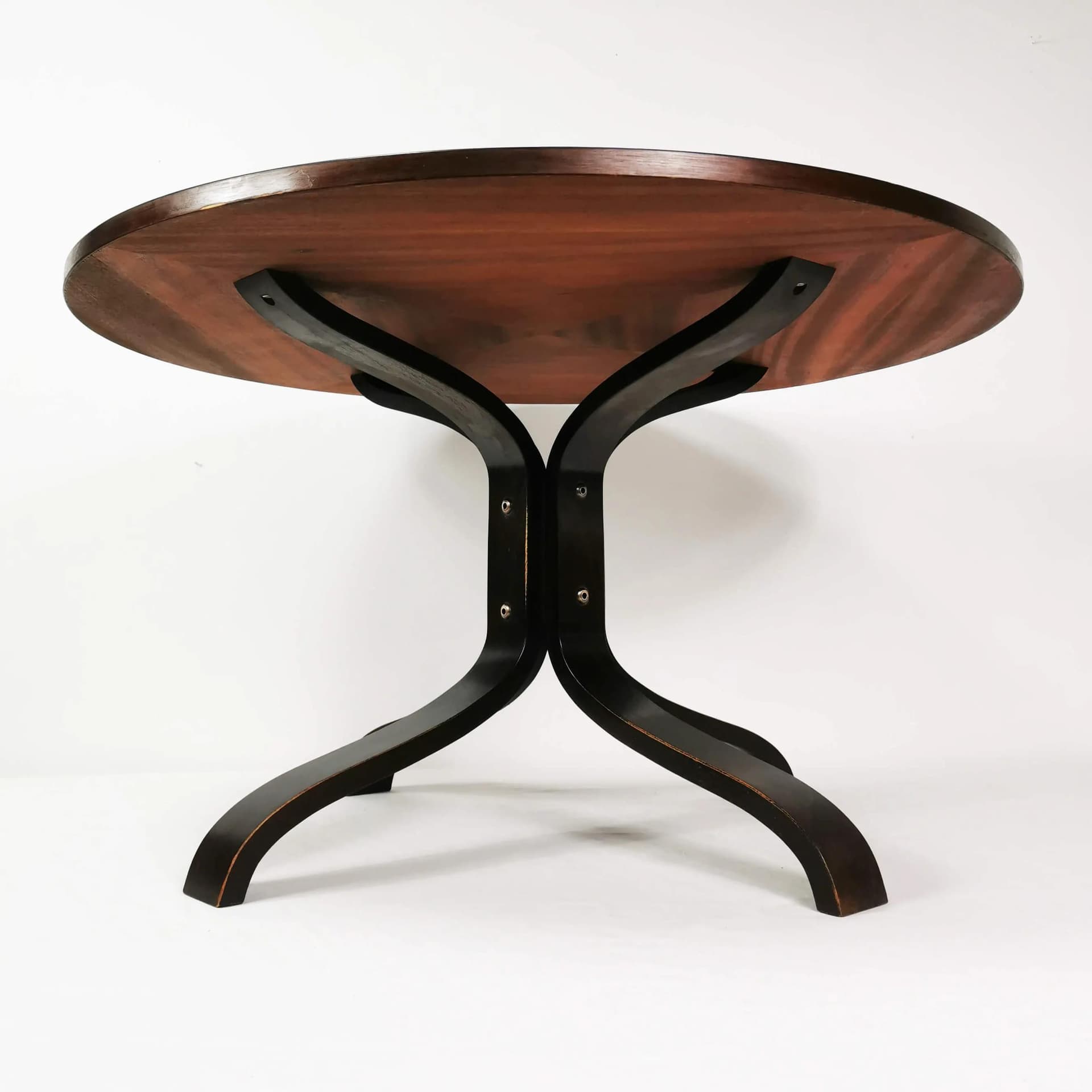 Coffee table, brown walnut, black beech, Denmark, 1970s. - 338780