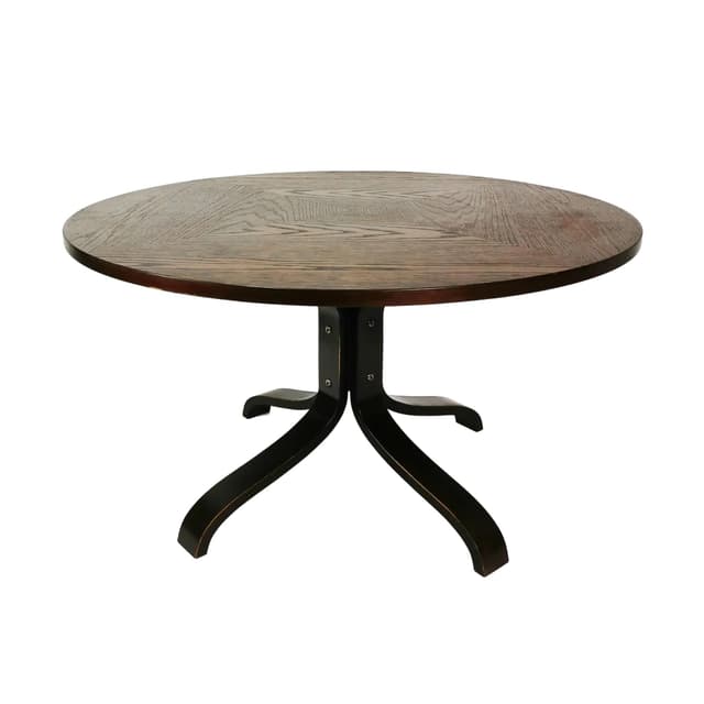 Coffee table, brown walnut, black beech, Denmark, 1970s. - DIMENSION