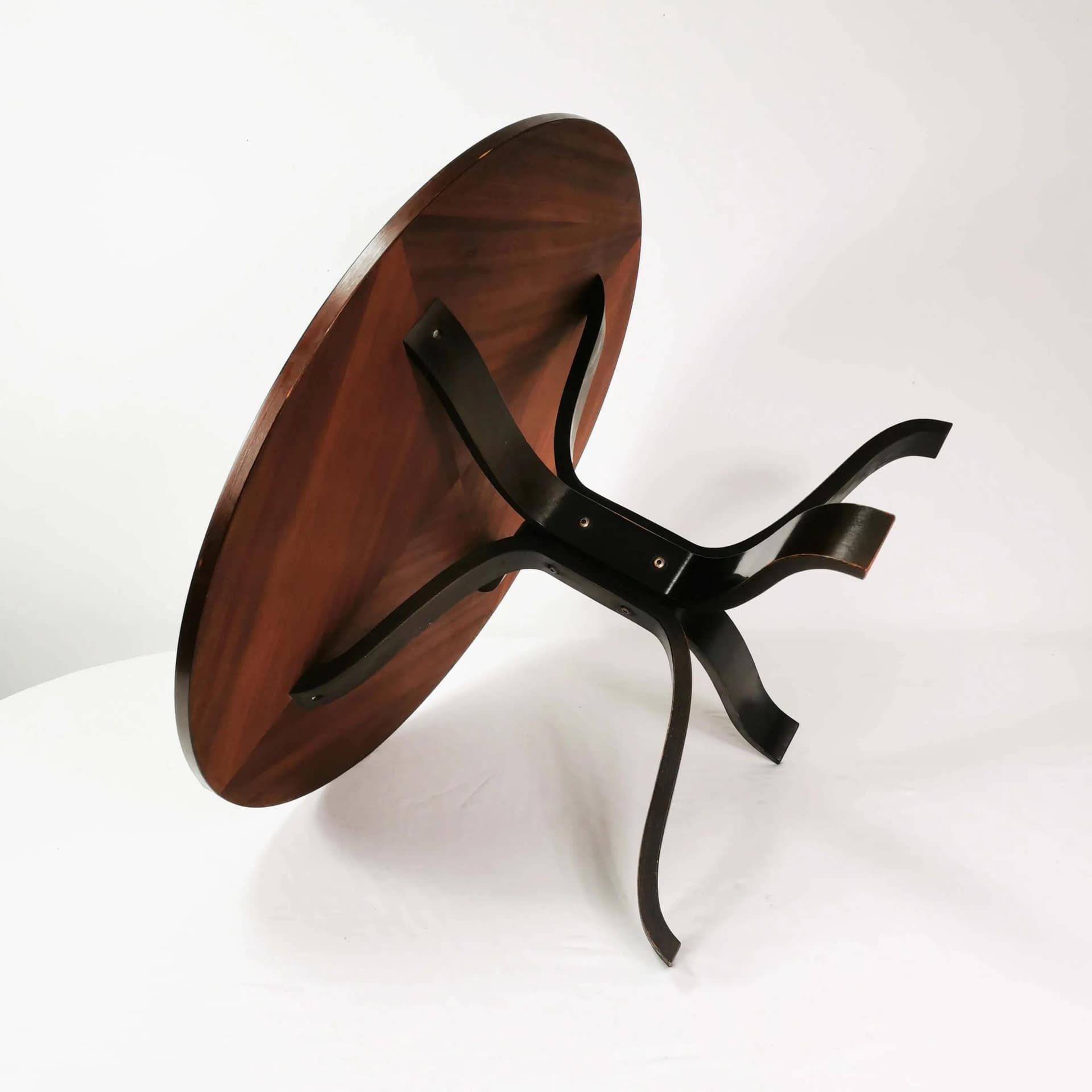 Coffee table, brown walnut, black beech, Denmark, 1970s. - 338781