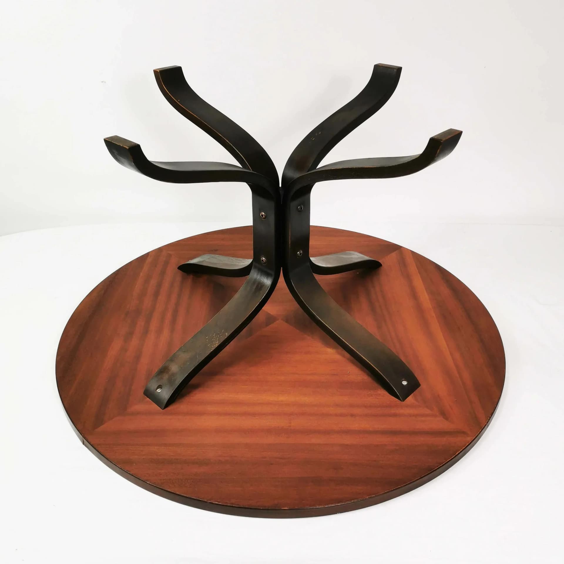 Coffee table, brown walnut, black beech, Denmark, 1970s. - 338779