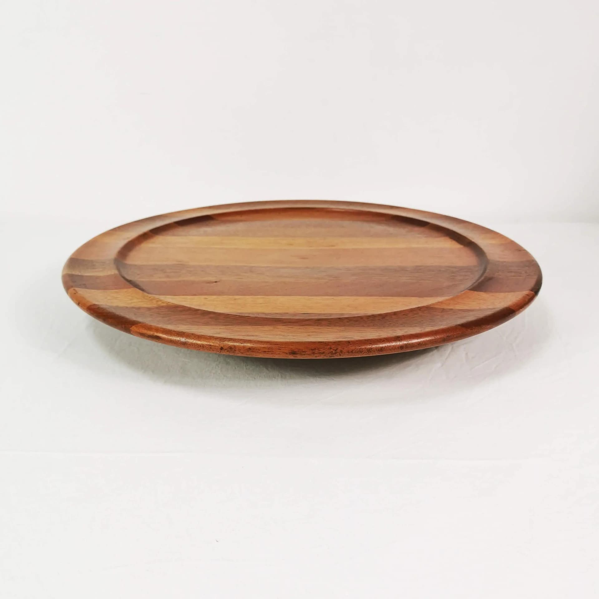 Round platter, brown teak, Norway, 1970s. - 338688
