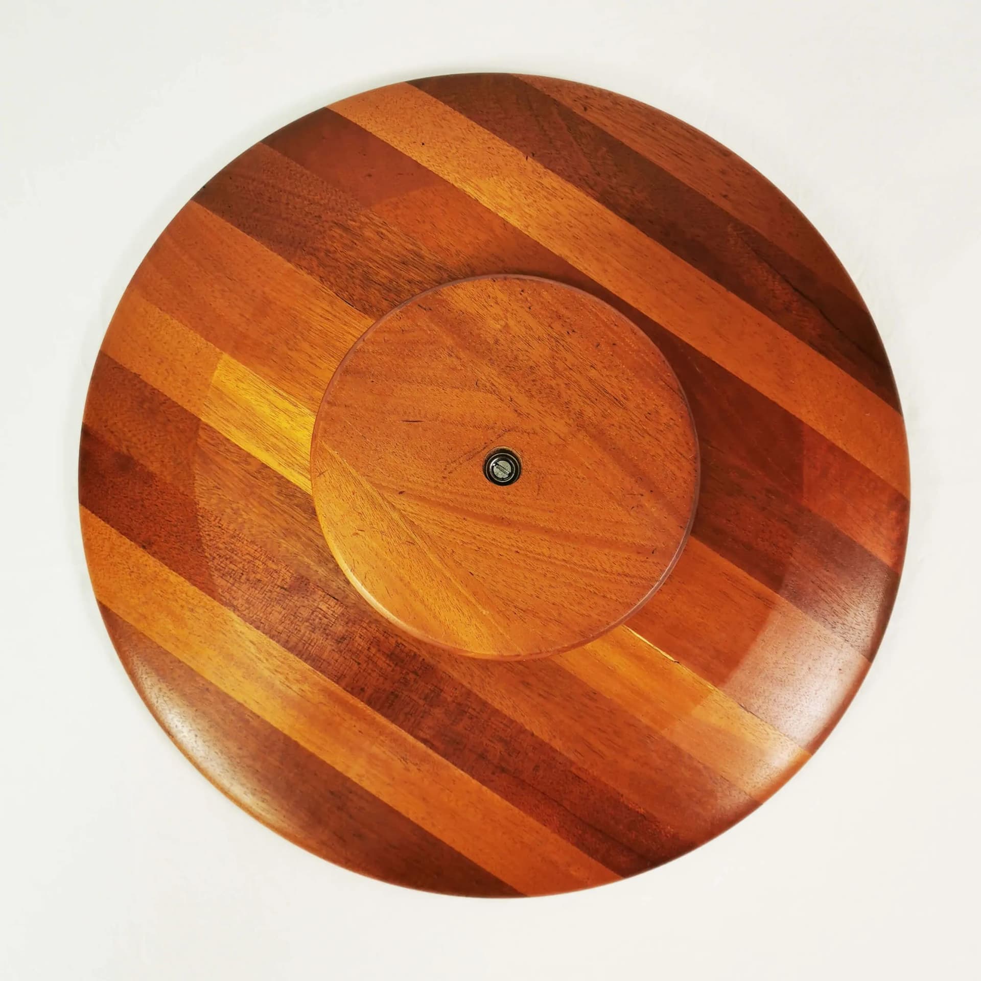 Round platter, brown teak, Norway, 1970s. - 338687