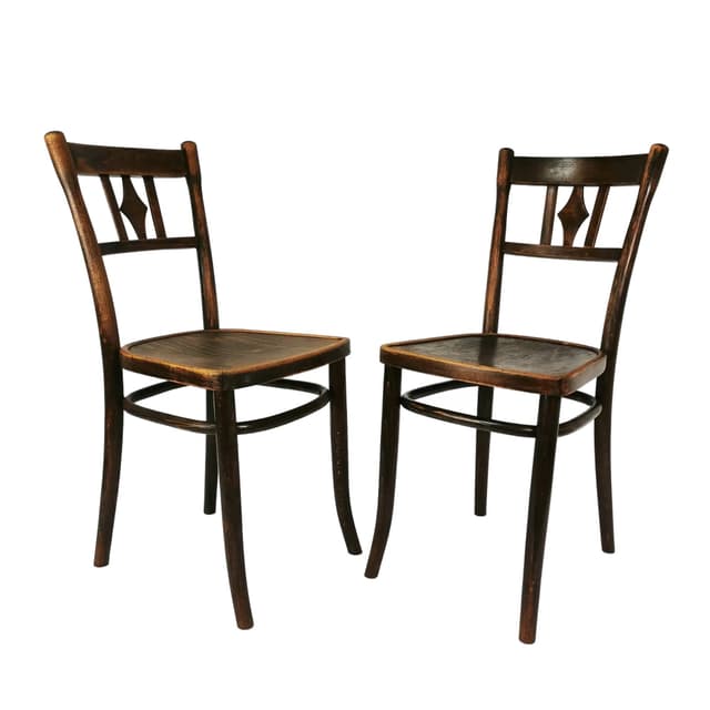 Para krzeseł Art Deco, brązowy, buk, Thonet, Niemcy, lata 30. - WYMIARY