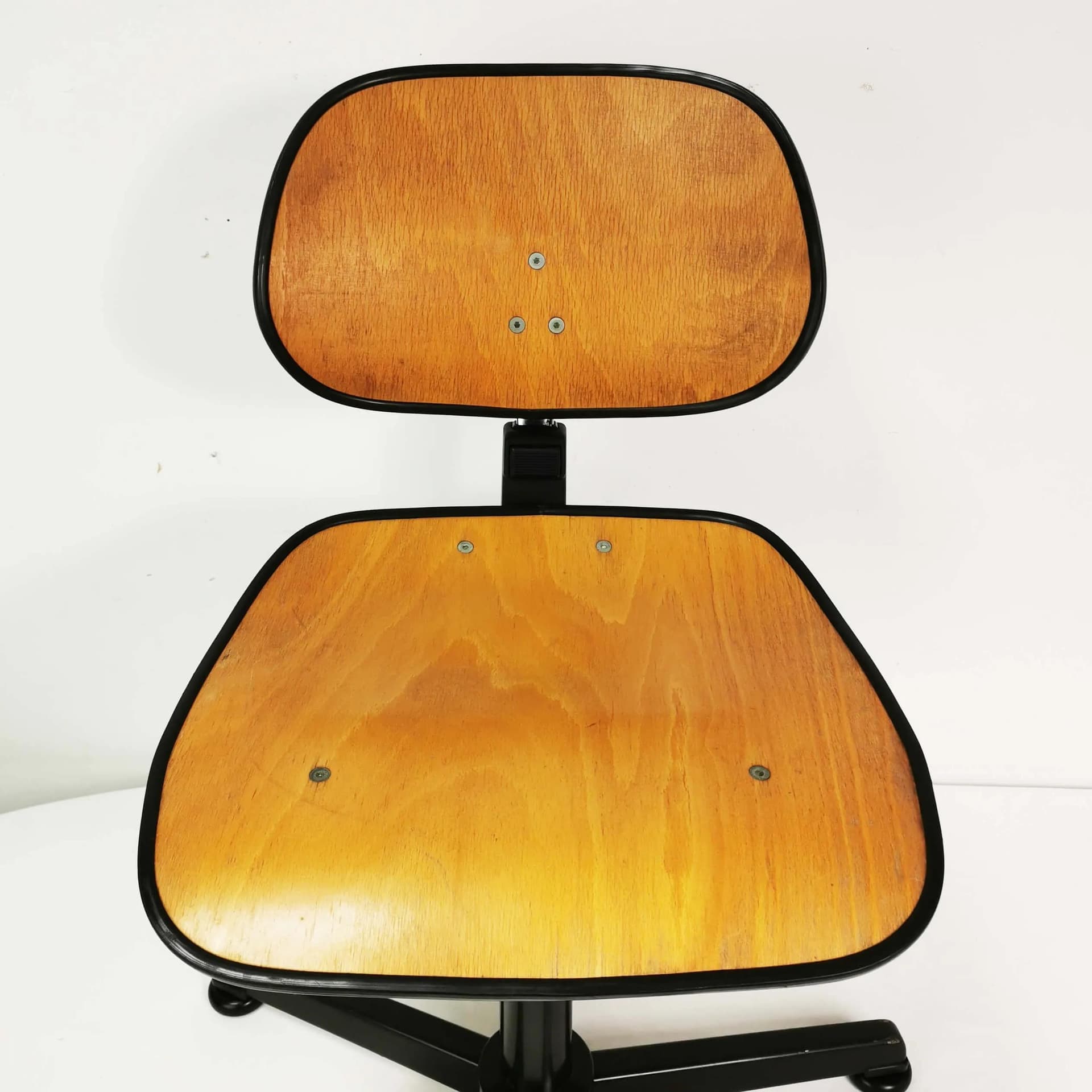 Workshop and Office Chair, brown beech, black metal, Sedus, Germany, 1970s. - 338510