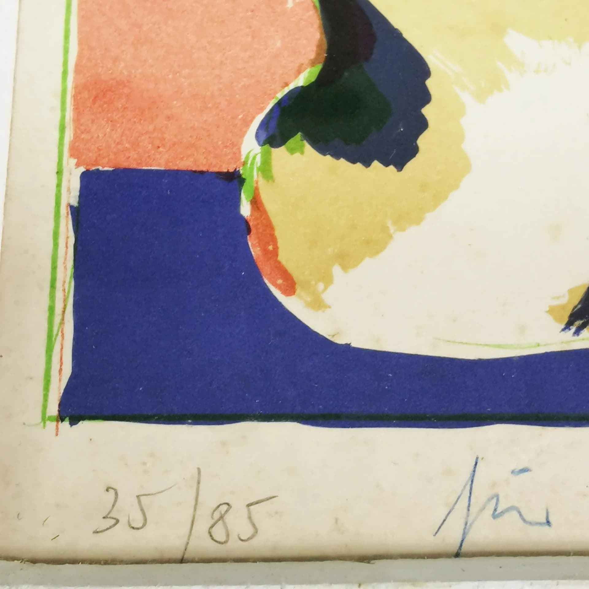 Lithograph, Head Portrait in Colour, paper, by H. Antes, Germany, 1970s - 338423