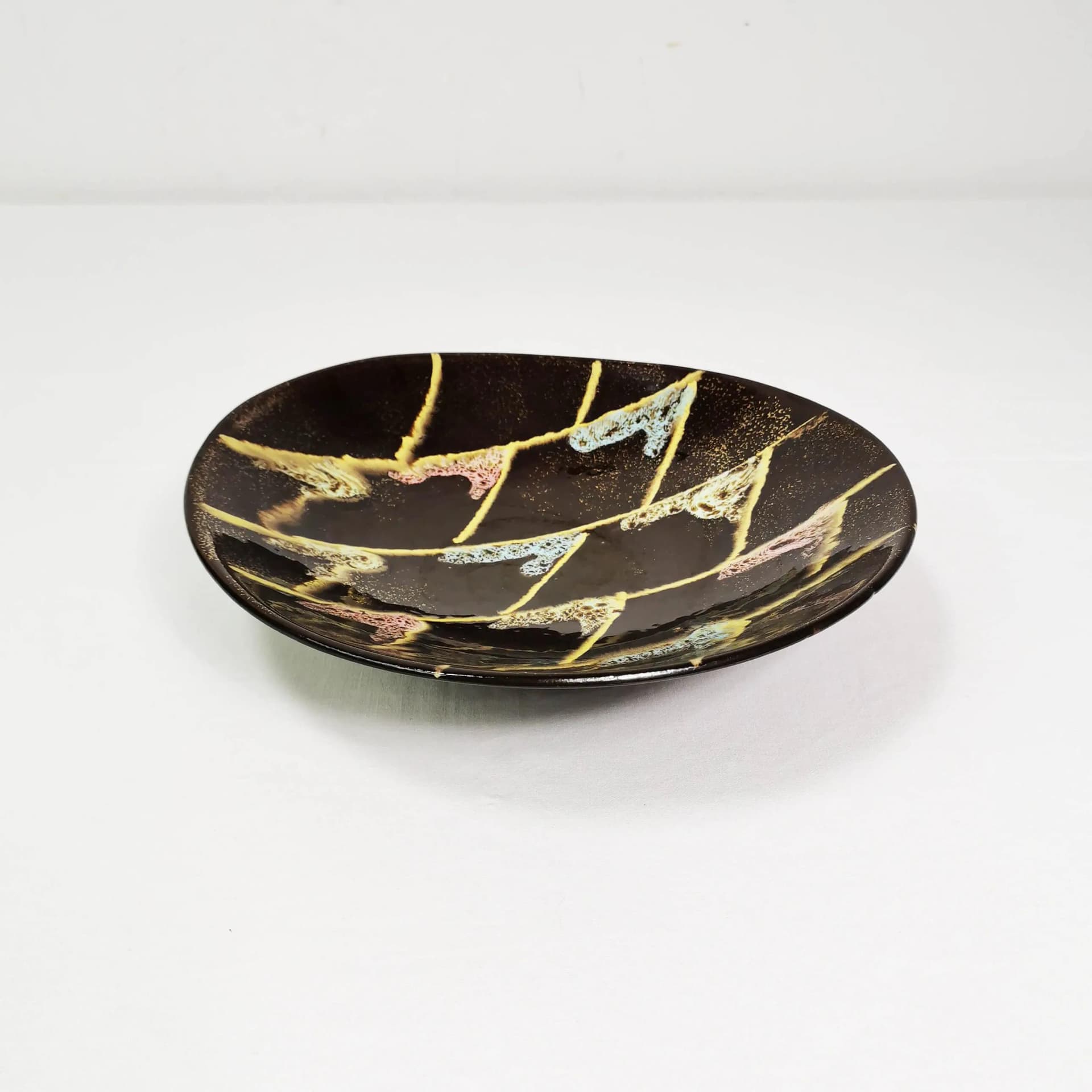Platter, brown, ceramic, stoneware, Germany, 1960s - 338291