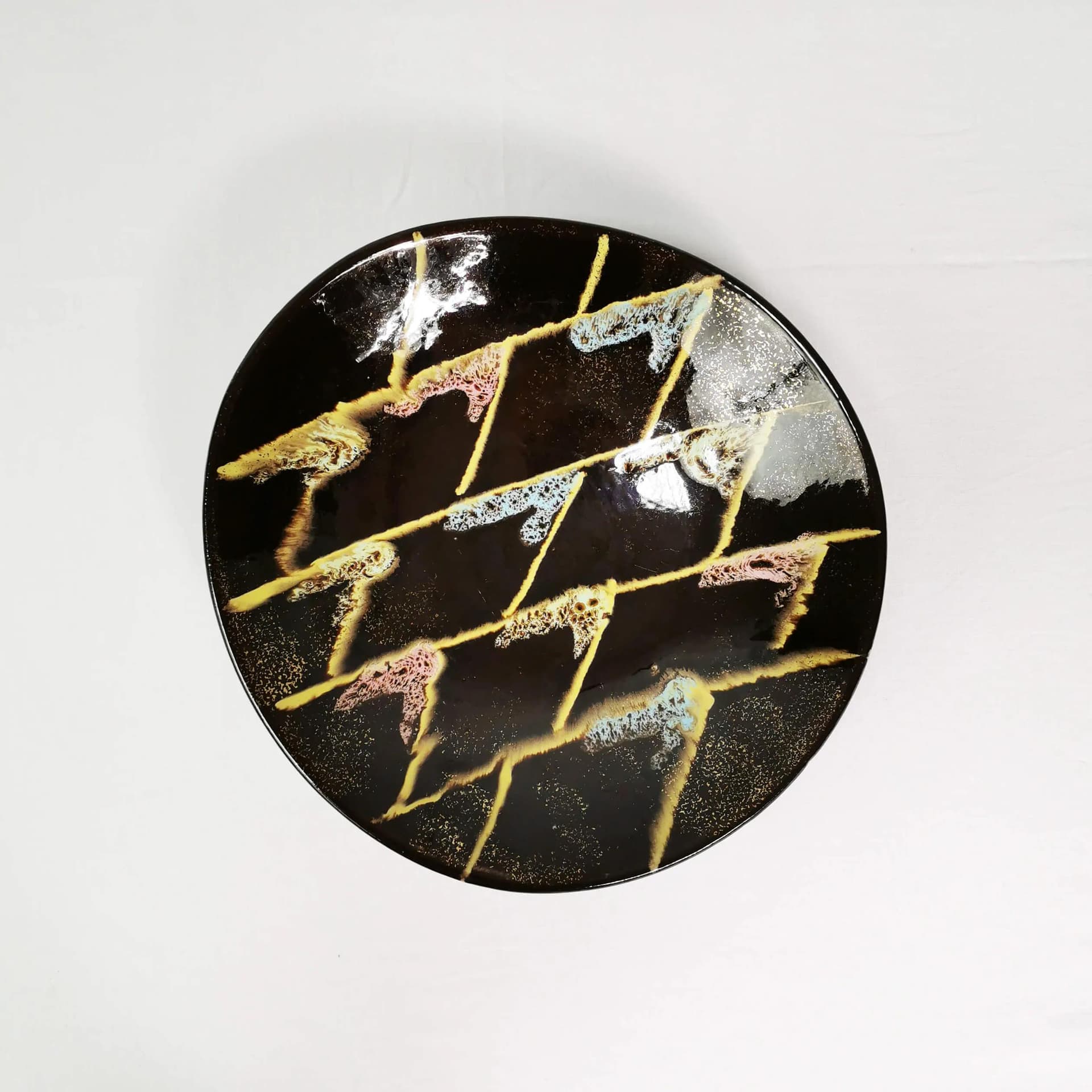 Platter, brown, ceramic, stoneware, Germany, 1960s - 338294