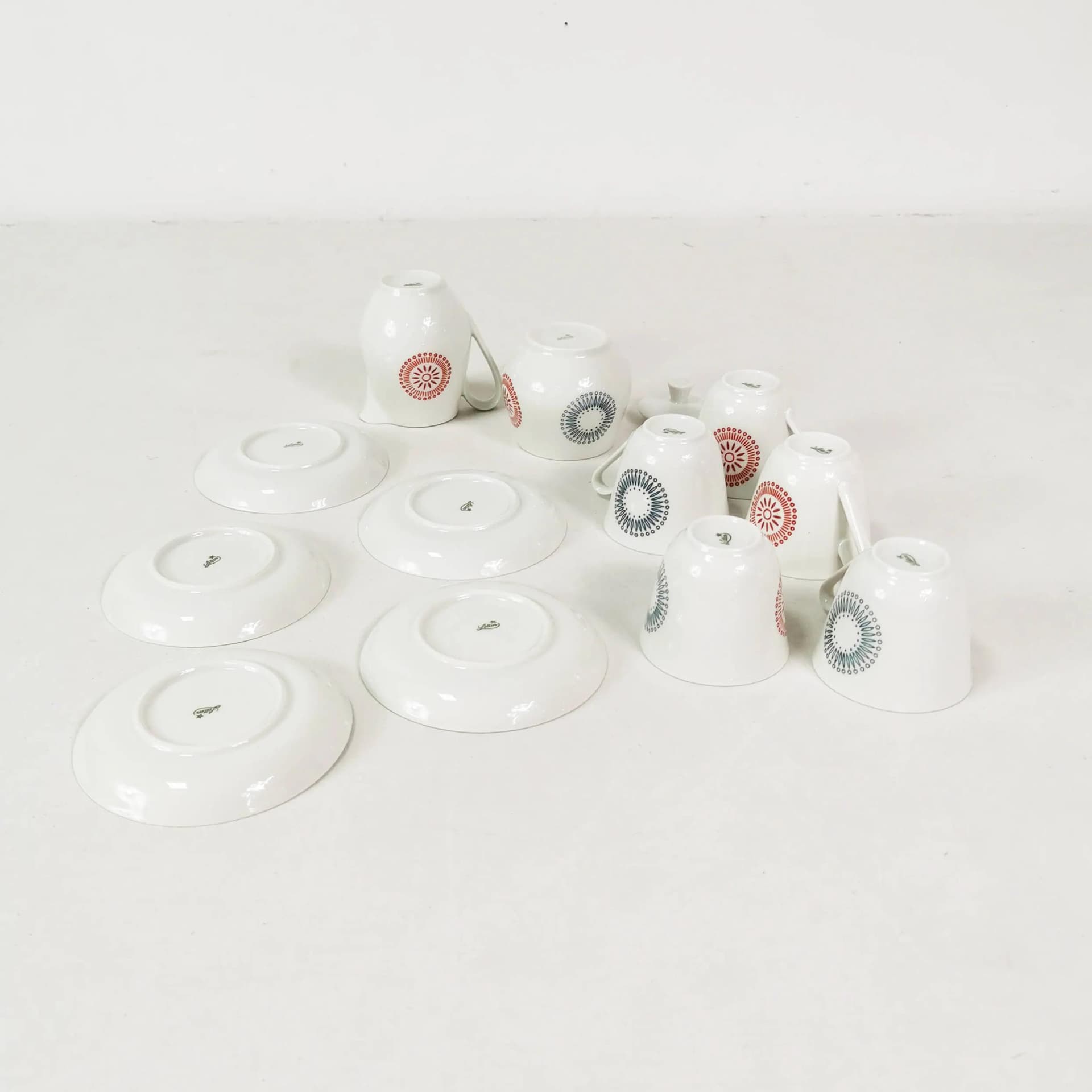 Zestaw do espresso, porcelana złamana biel, Lettin, Niemcy, lata 60. - 338232