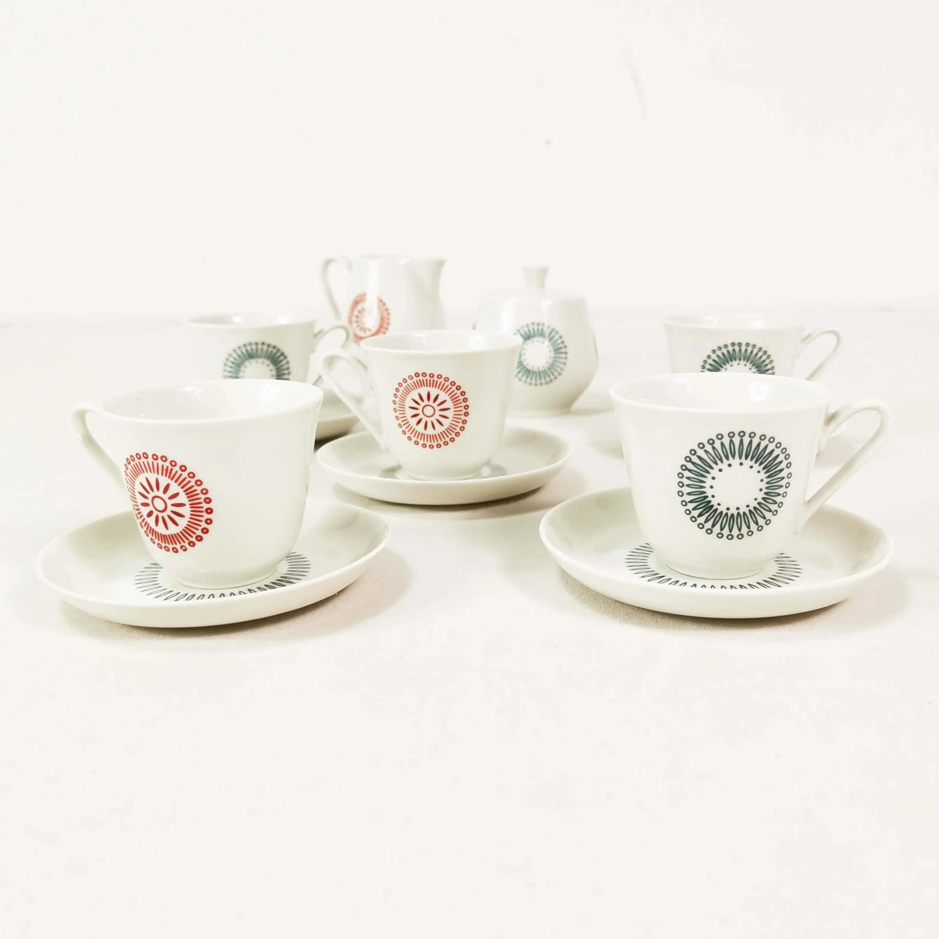 Zestaw do espresso, porcelana złamana biel, Lettin, Niemcy, lata 60. - 338228