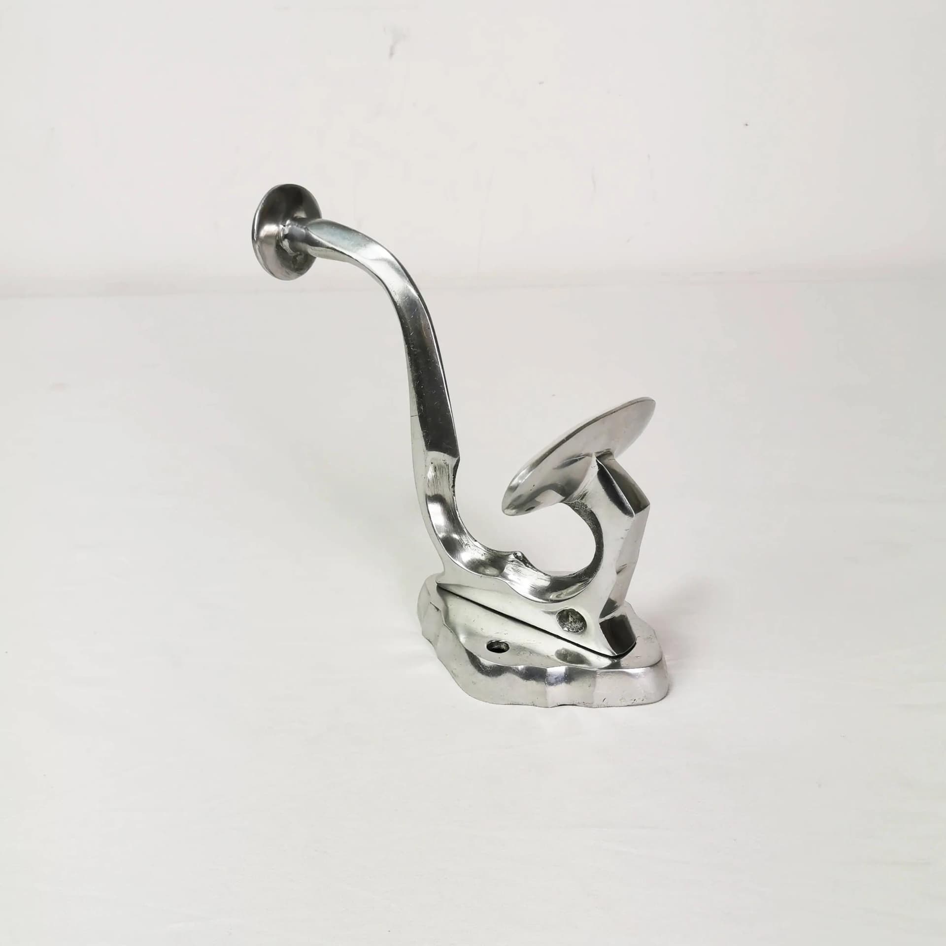 Wieszak ścienny, aluminium srebrny, Norwegia, lata 70. - 337997