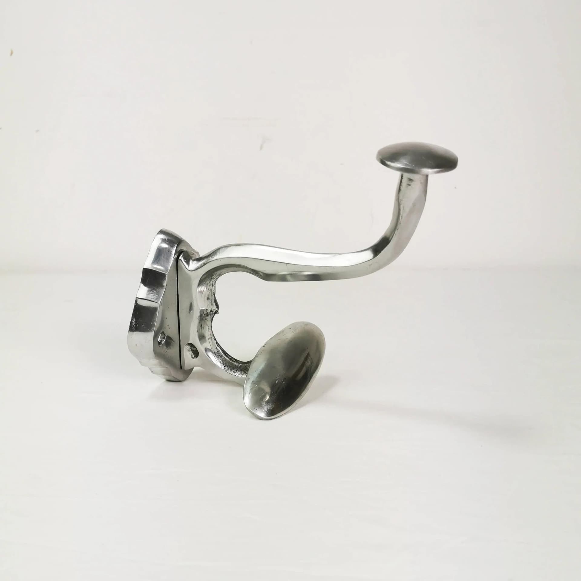 Wieszak ścienny, aluminium srebrny, Norwegia, lata 70. - 337996