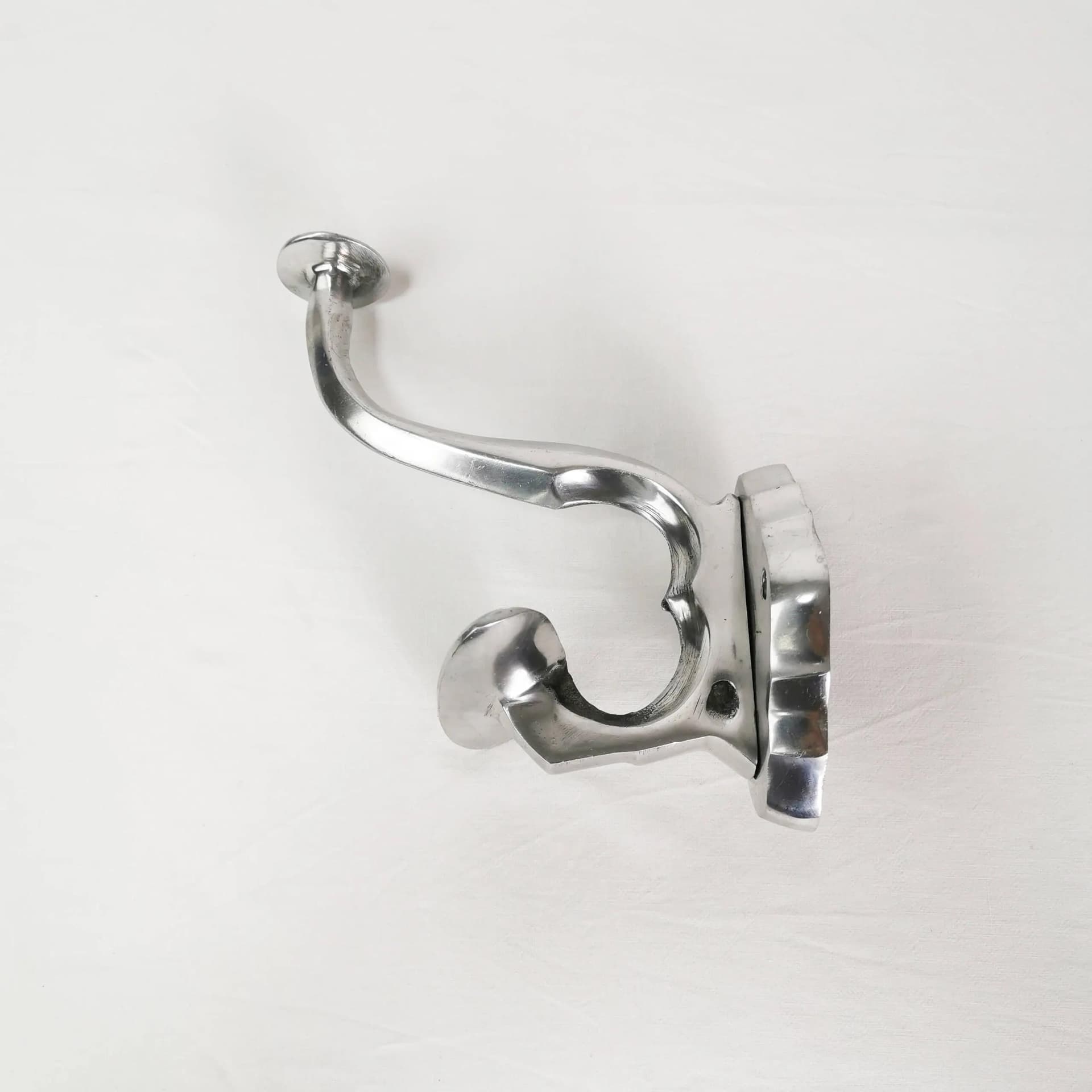 Wieszak ścienny, aluminium srebrny, Norwegia, lata 70. - 337989