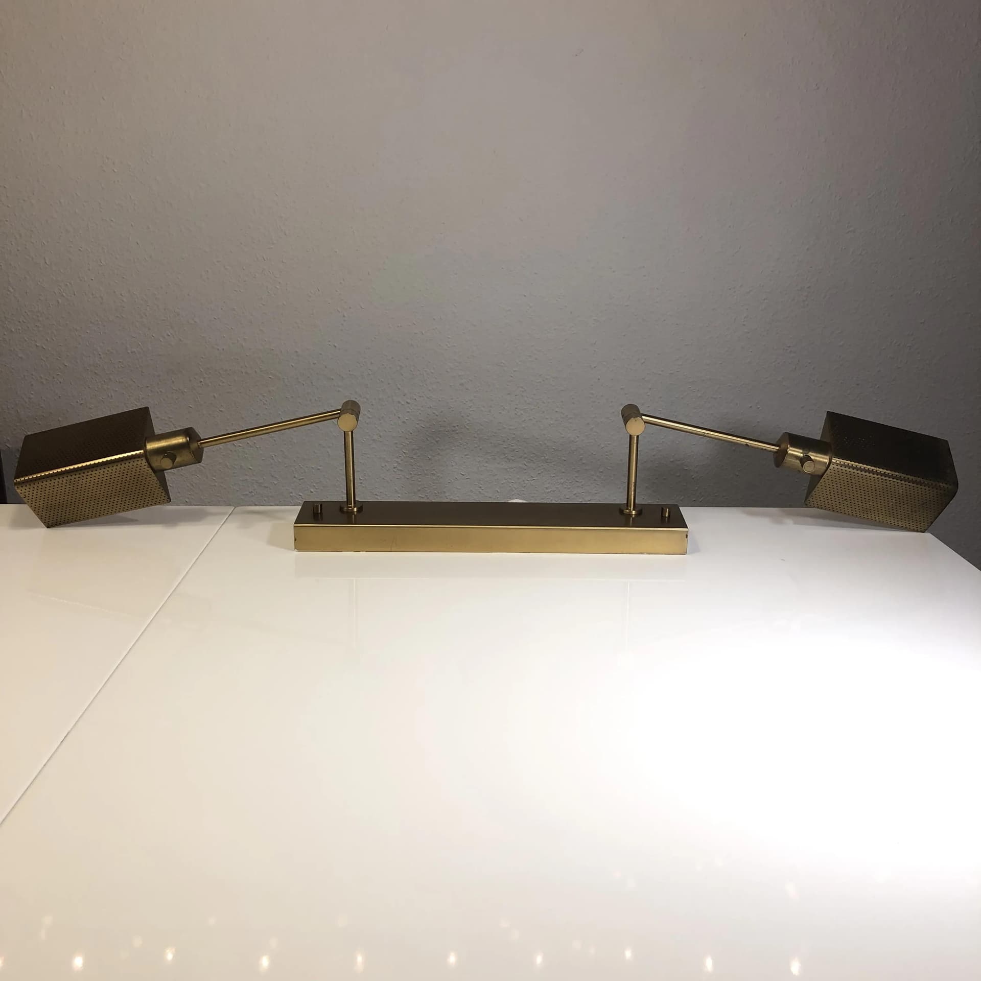 Mosiężny kinkiet ścienny, Niemcy, lata 70. - 25497